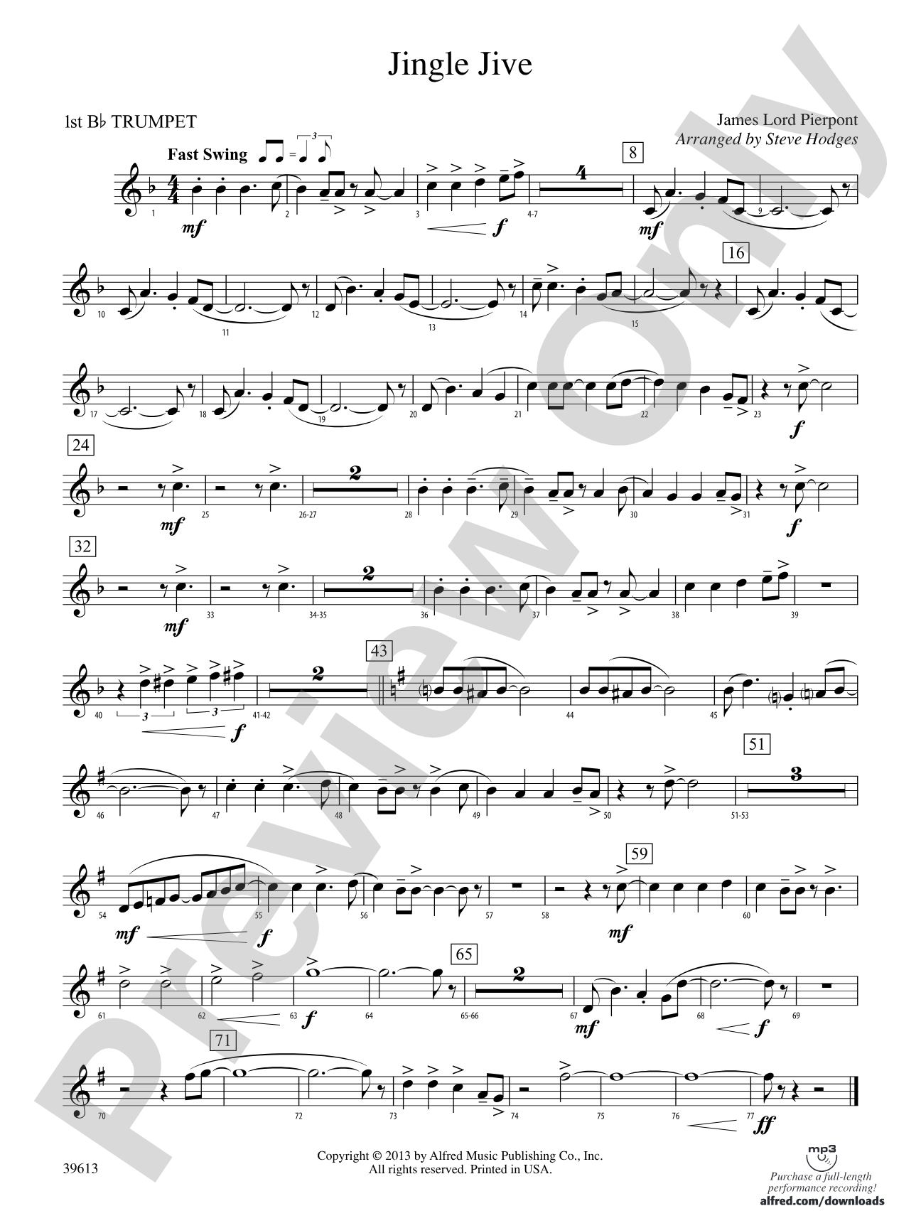 Jingle Jive: 1st B-flat Trumpet