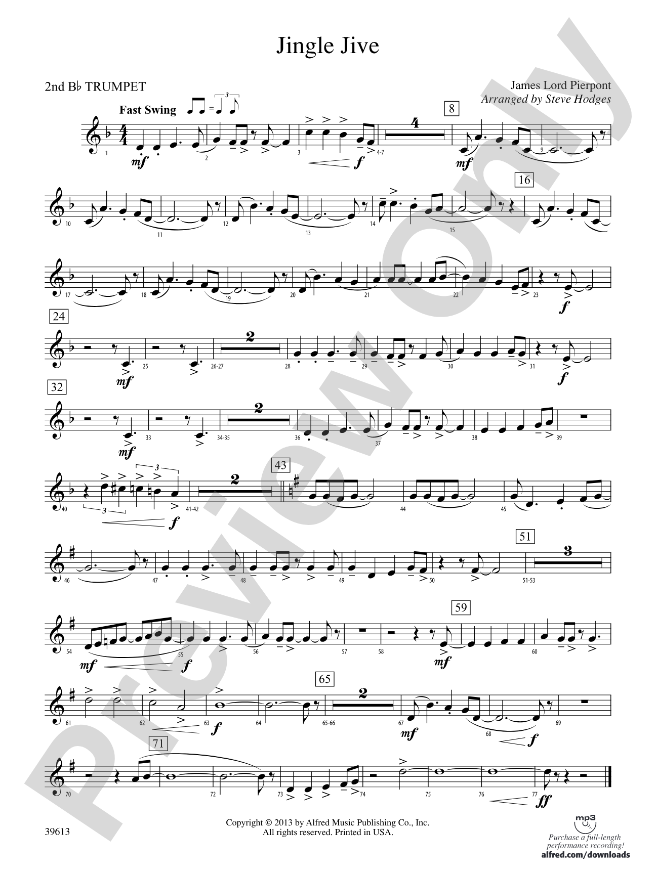 Jingle Jive: 2nd B-flat Trumpet