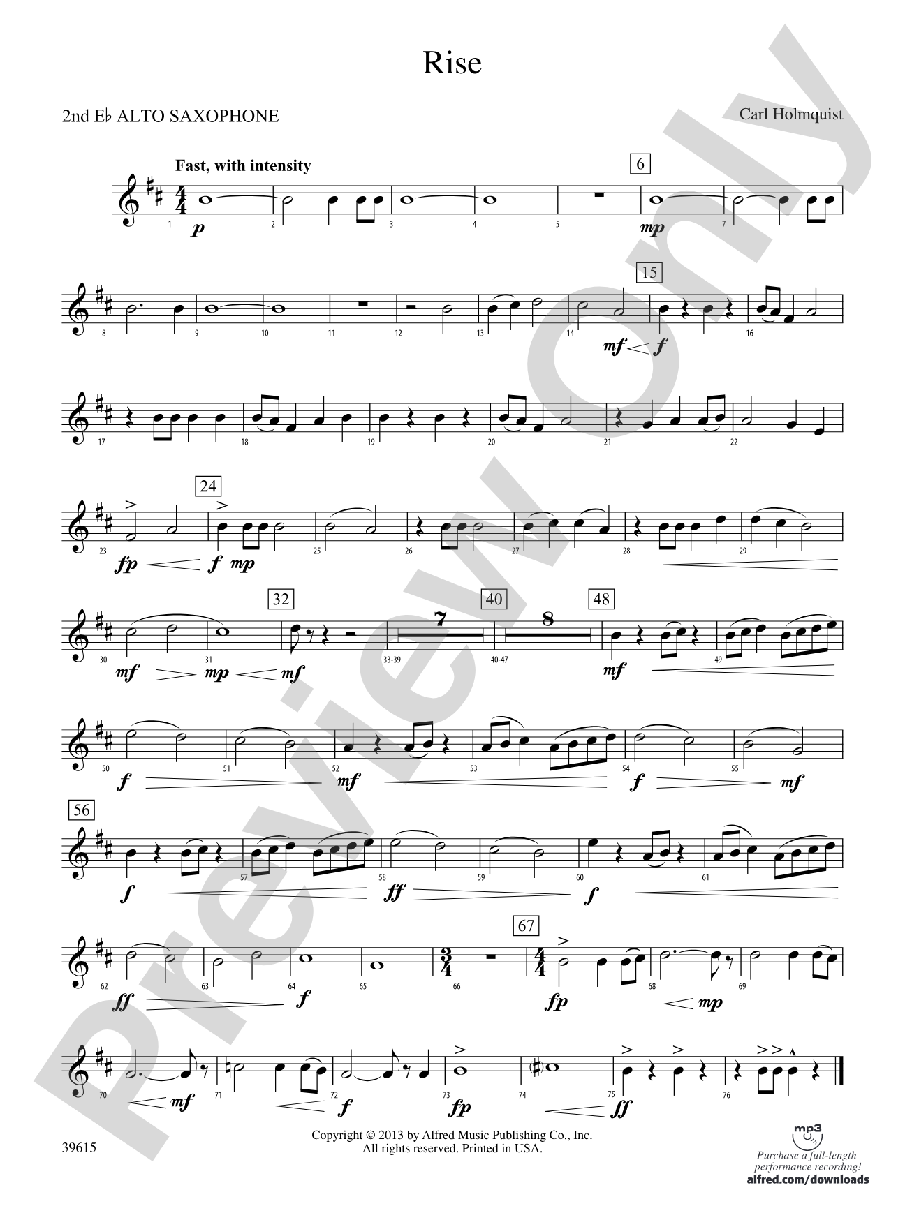 Rise: 2nd E-flat Alto Saxophone