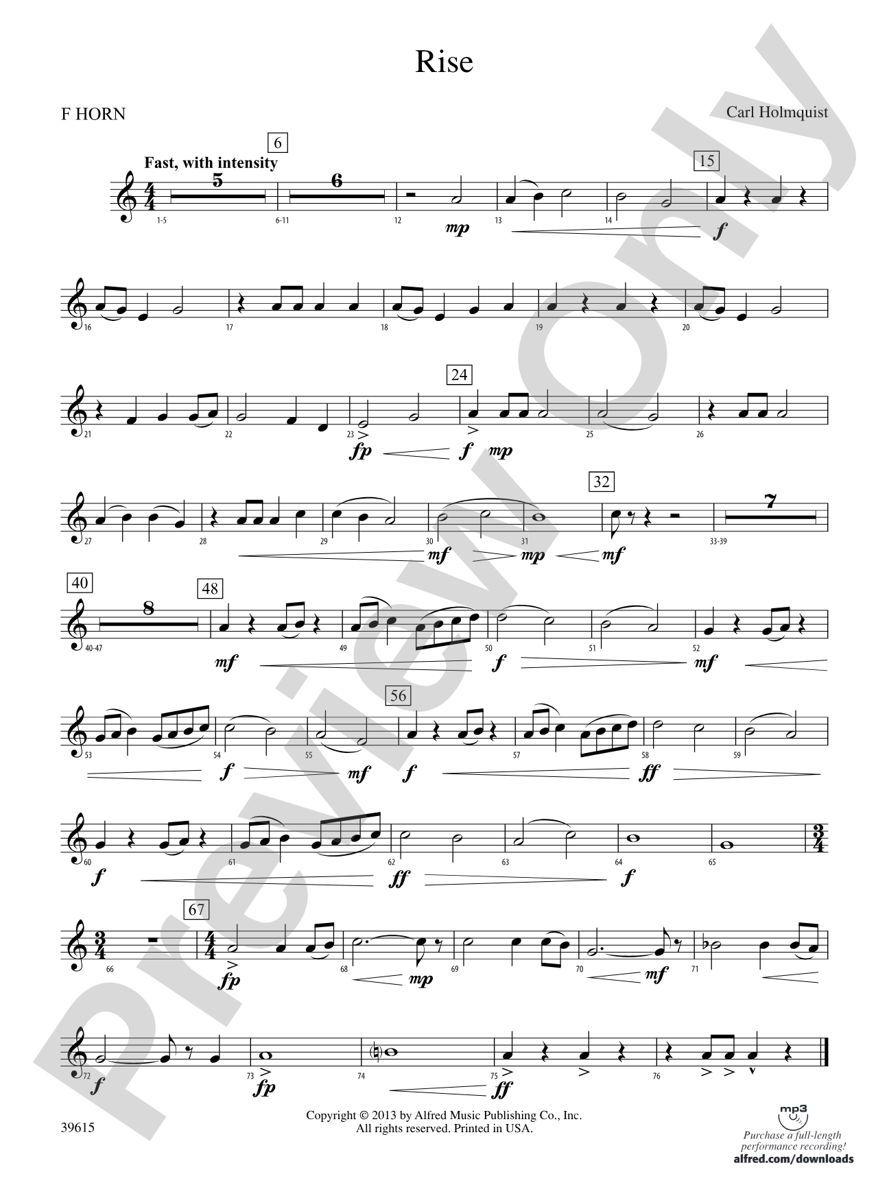Rise: 1st F Horn