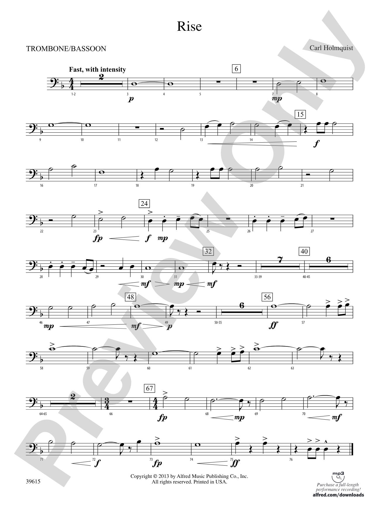 Rise: 1st Trombone