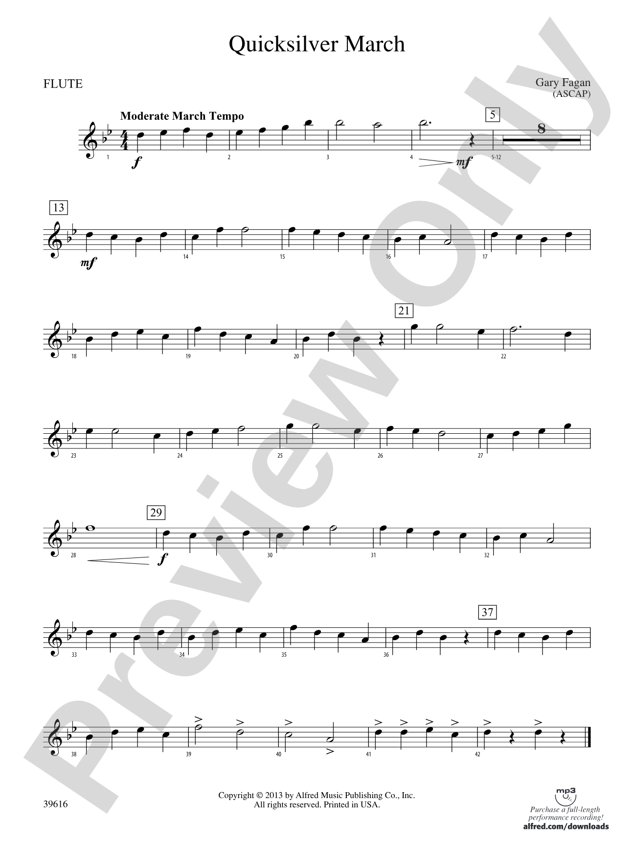 Quicksilver March: Flute