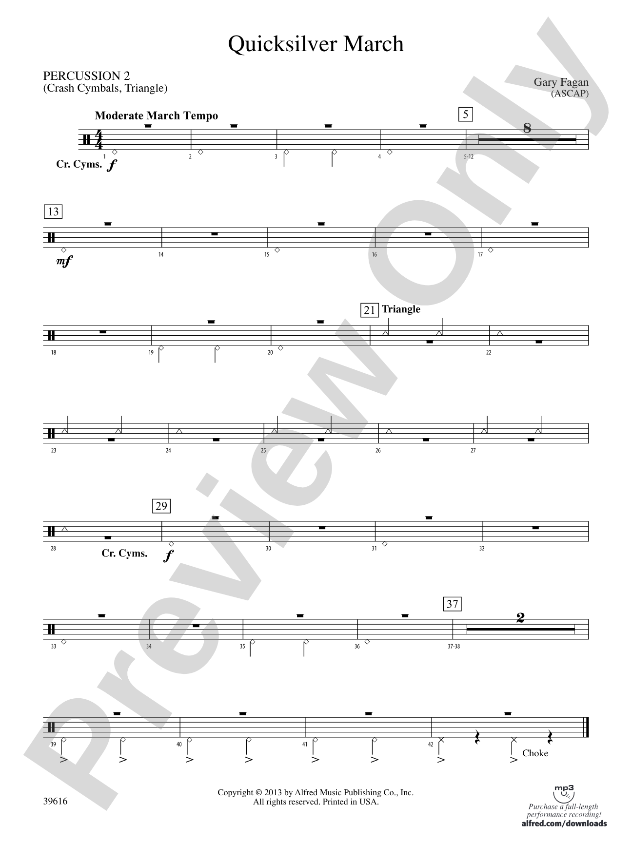 Quicksilver March: 2nd Percussion