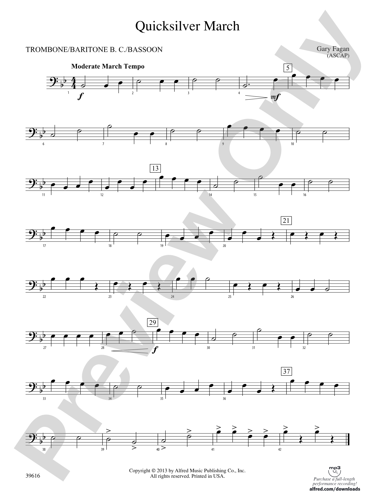 Quicksilver March: 1st Trombone