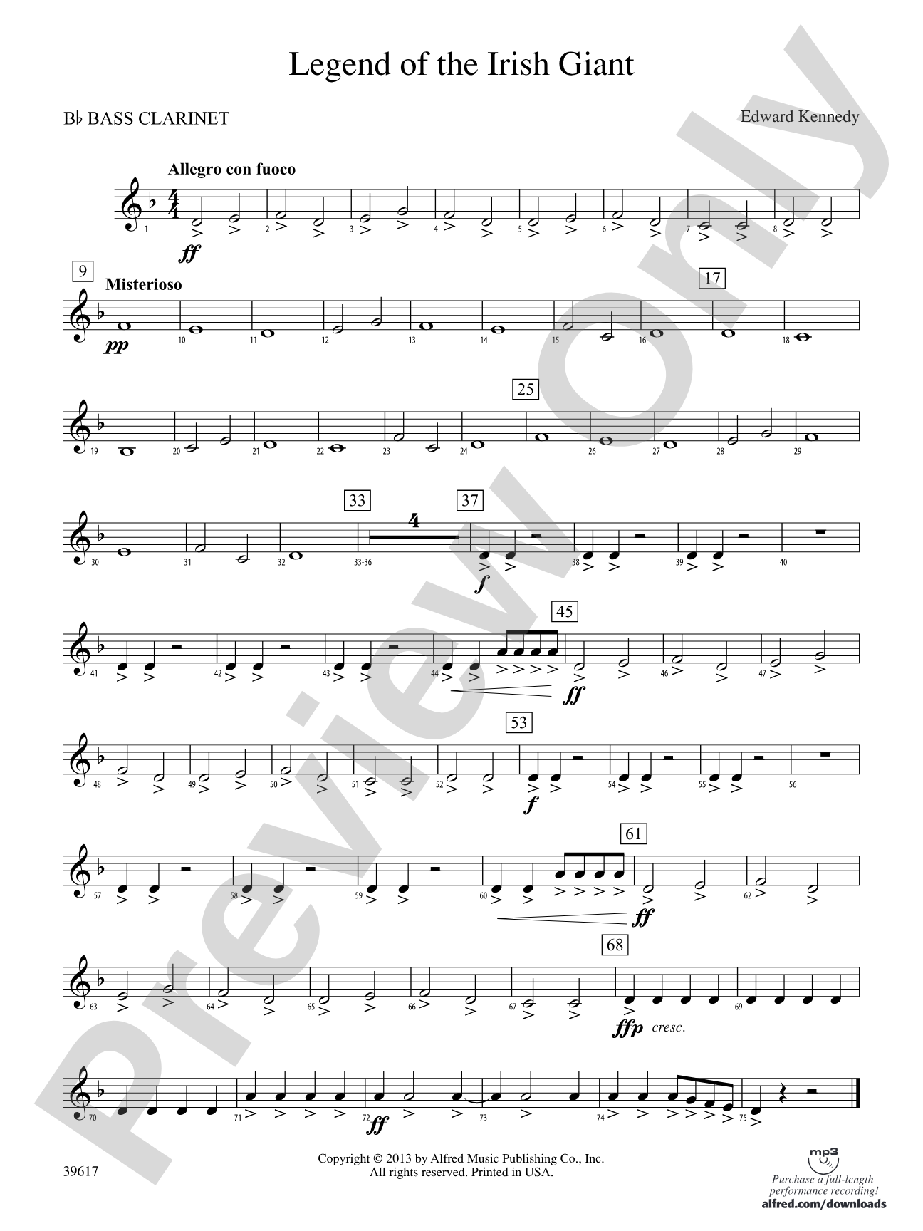 Legend of the Irish Giant: B-flat Bass Clarinet