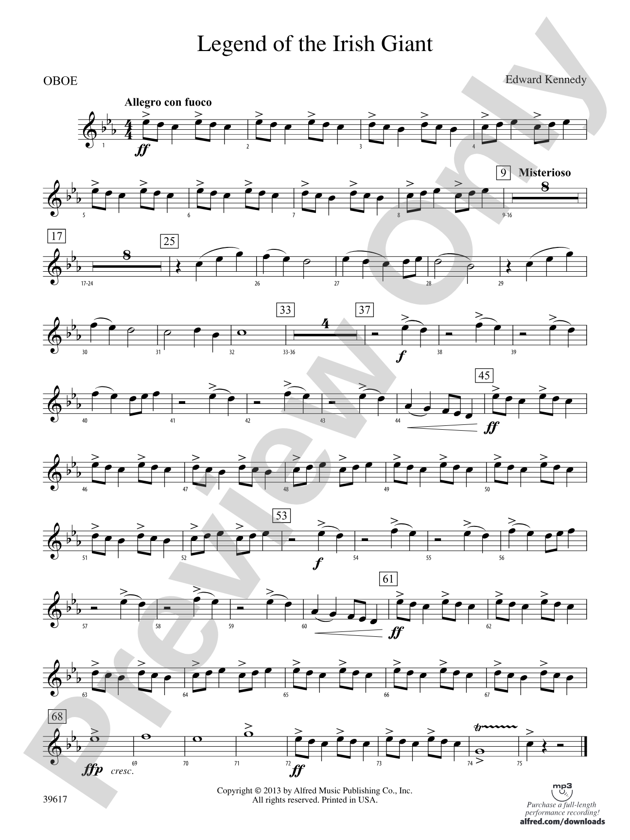 Legend of the Irish Giant: Oboe