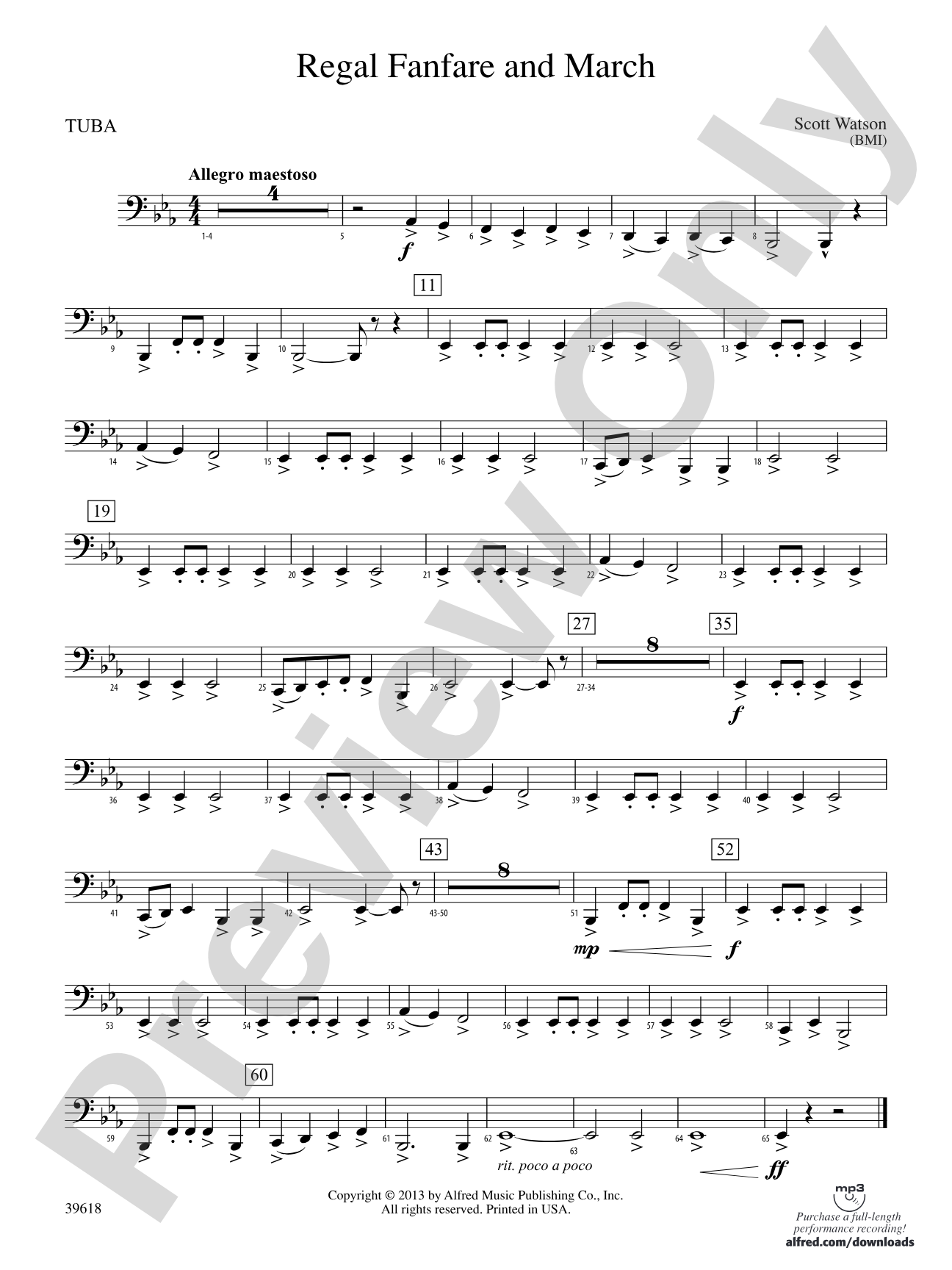 Regal Fanfare and March: Tuba