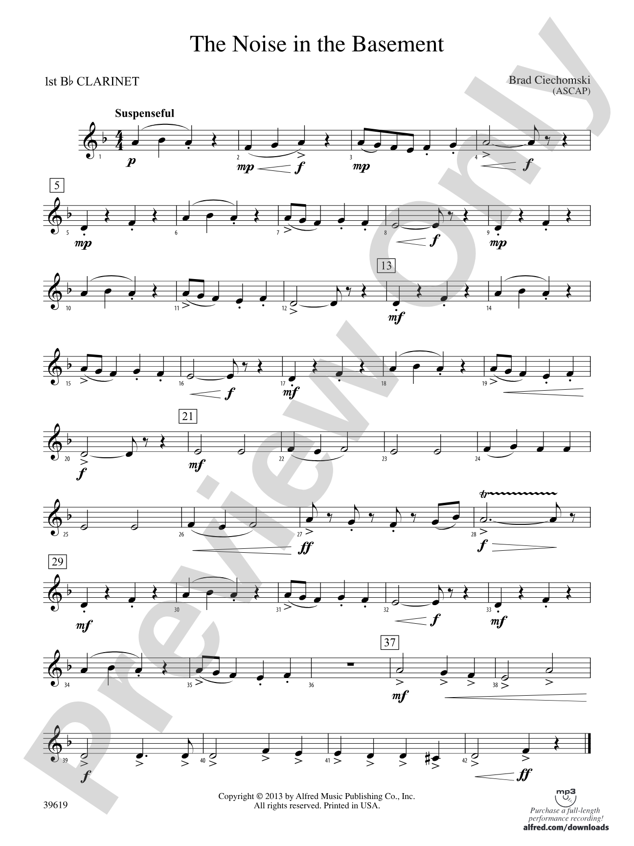 The Noise in the Basement: 1st B-flat Clarinet