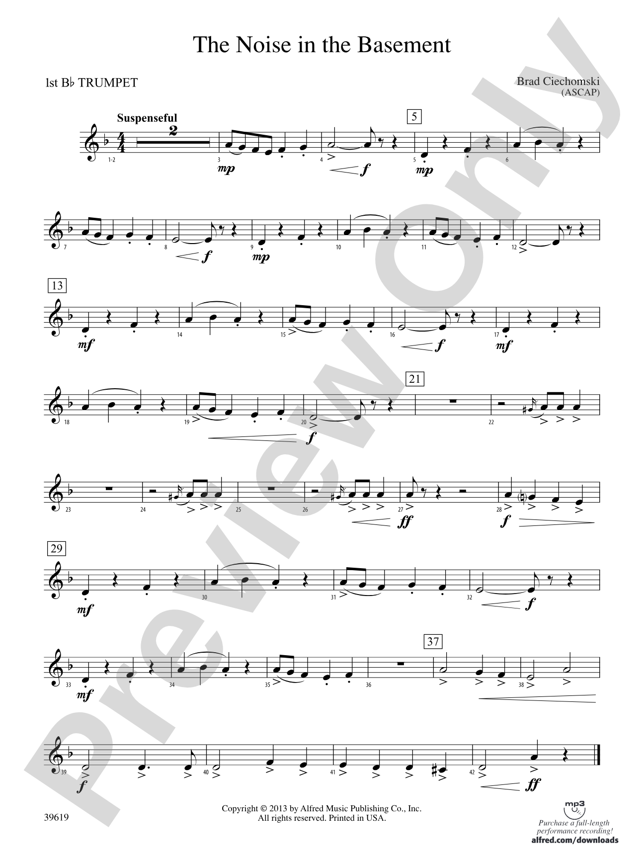 The Noise in the Basement: 1st B-flat Trumpet
