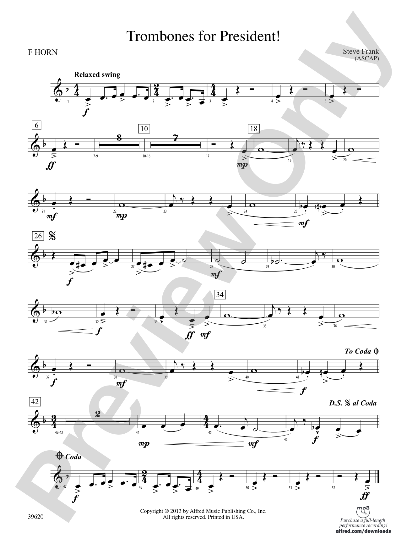 Trombones for President!: 1st F Horn