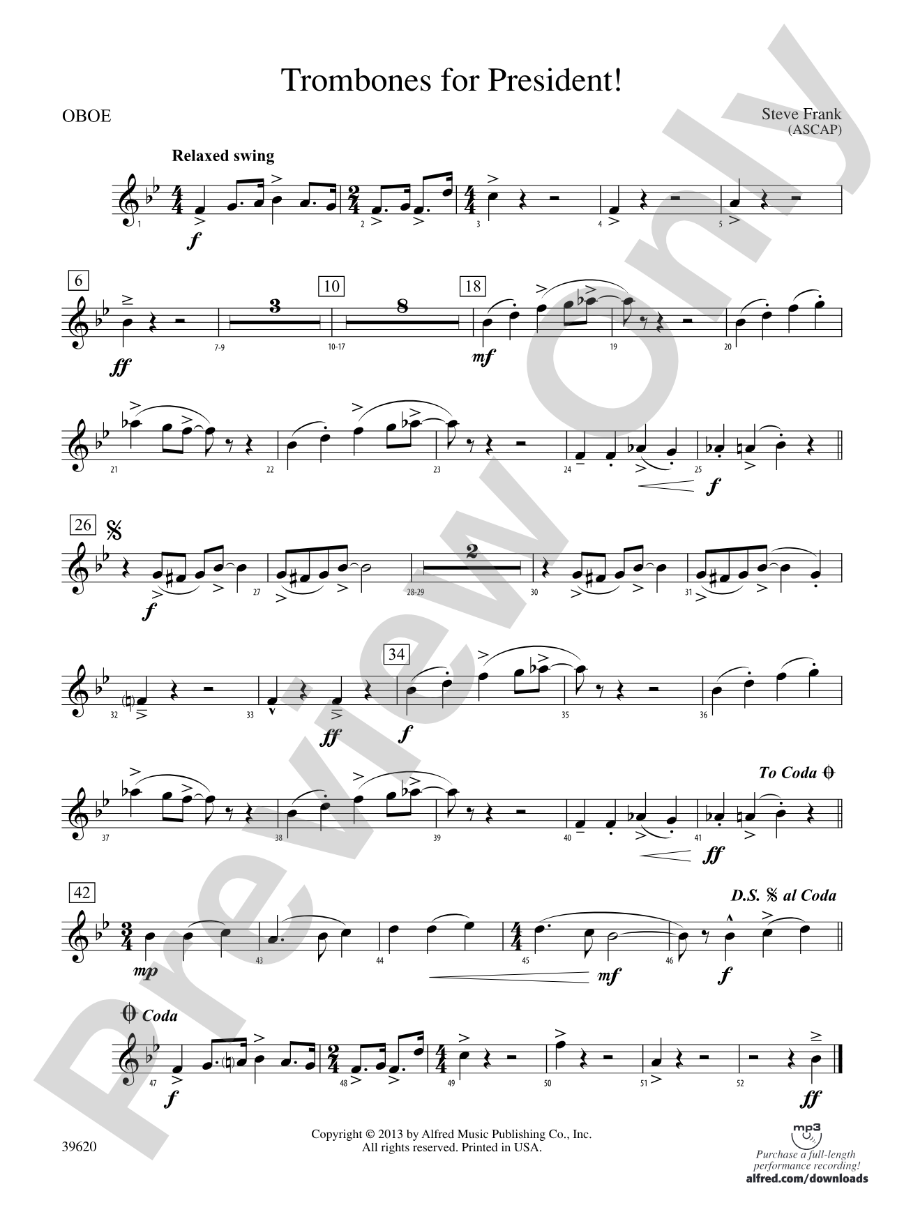 Trombones for President!: Oboe