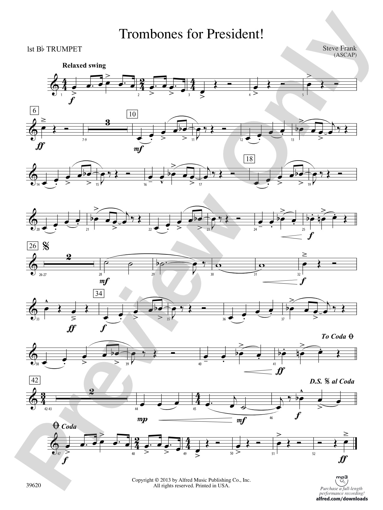 Trombones for President!: 1st B-flat Trumpet