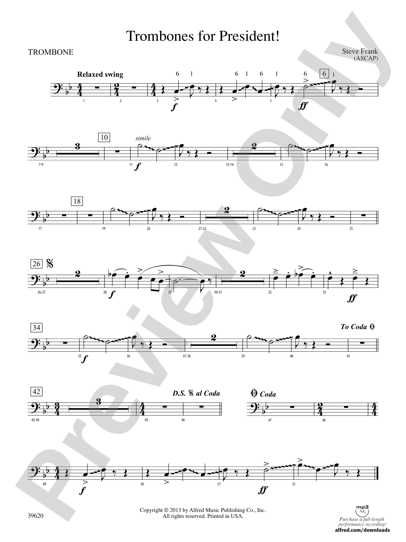 Trombones for President!: 1st Trombone