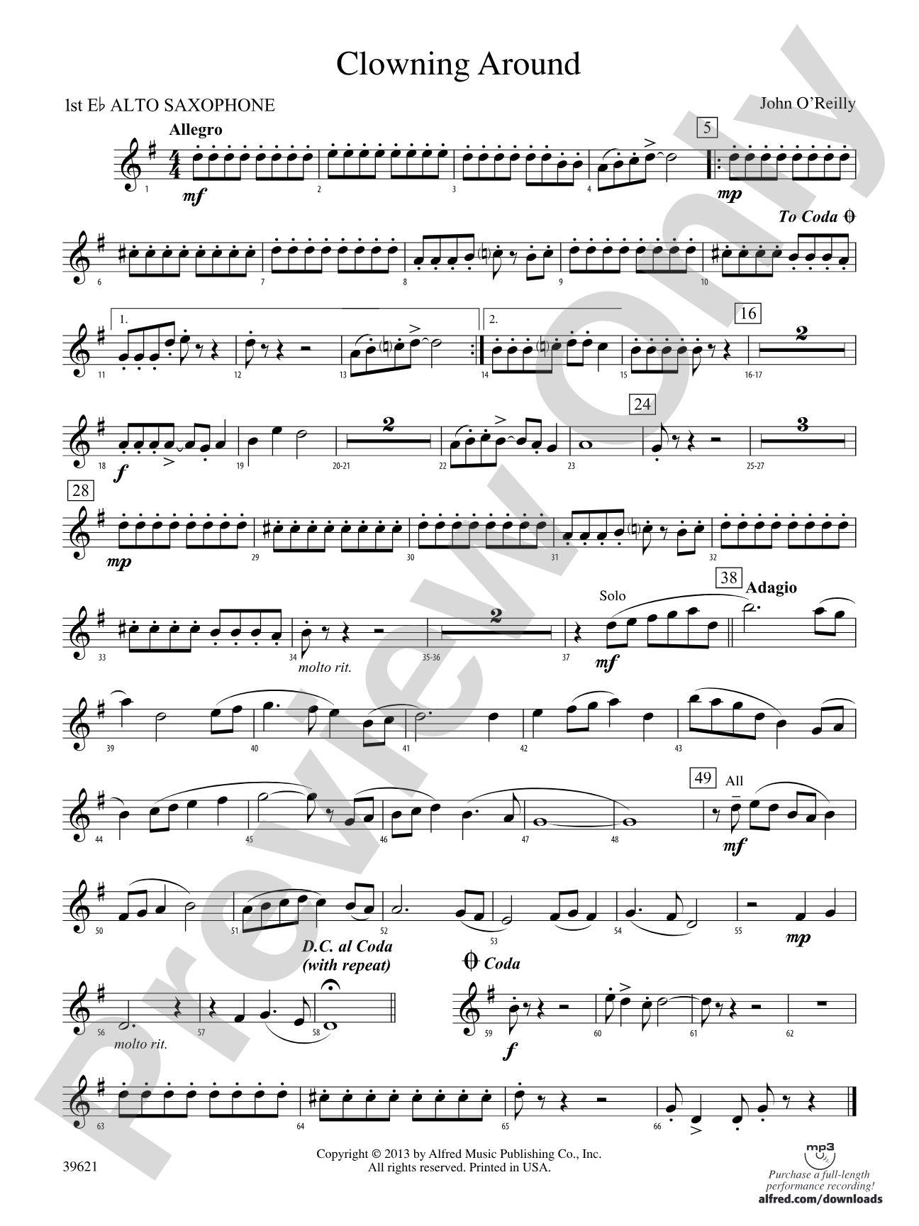 Clowning Around: E-flat Alto Saxophone