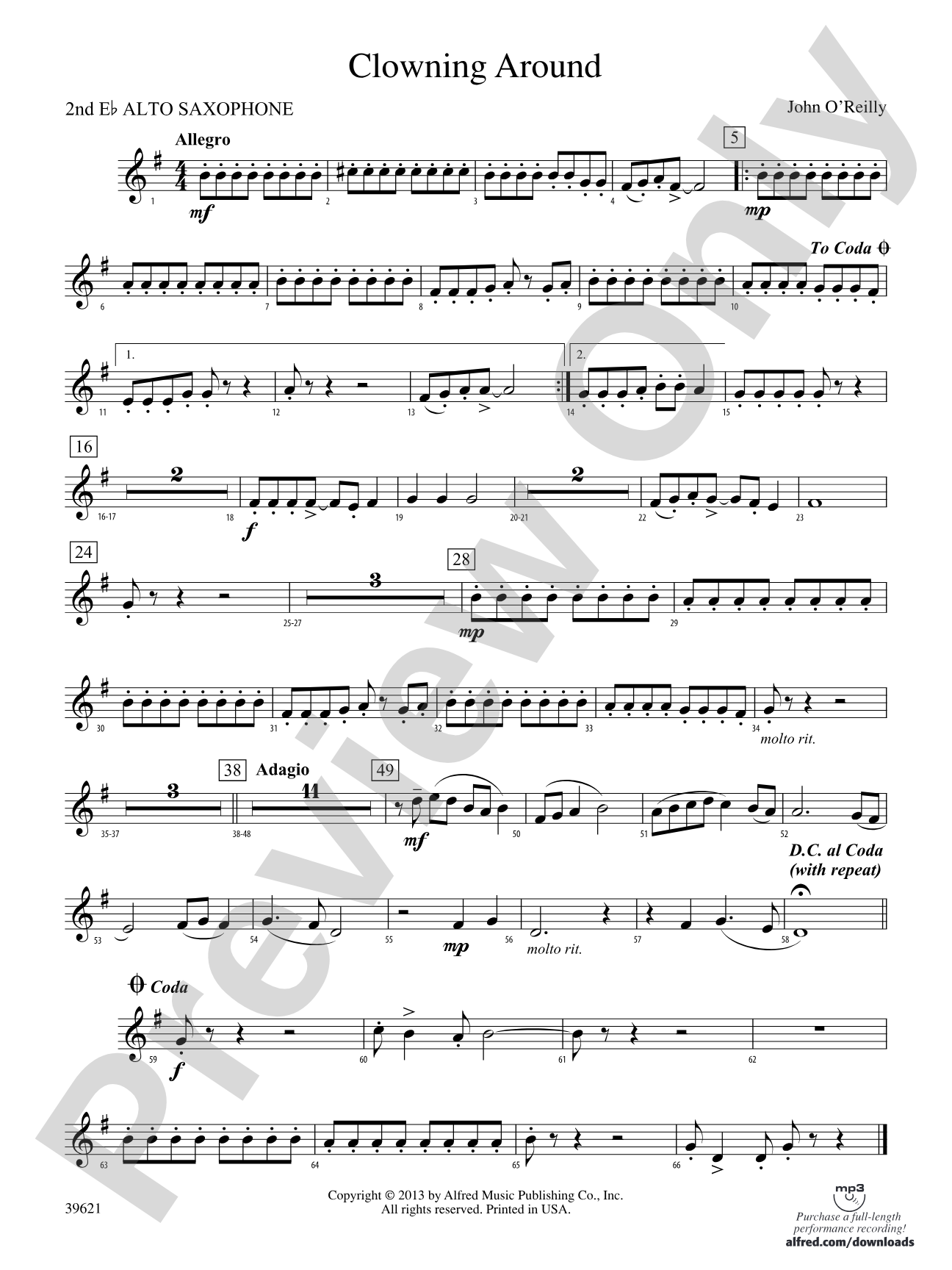Clowning Around: 2nd E-flat Alto Saxophone