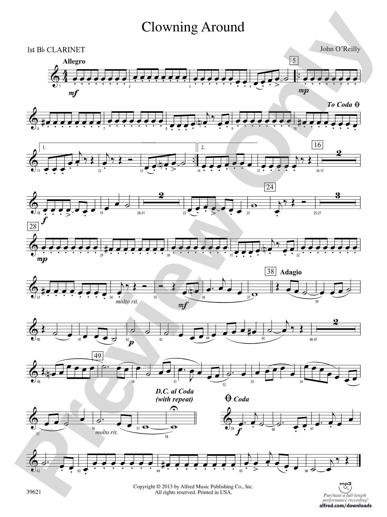 Clowning Around: 1st B-flat Clarinet