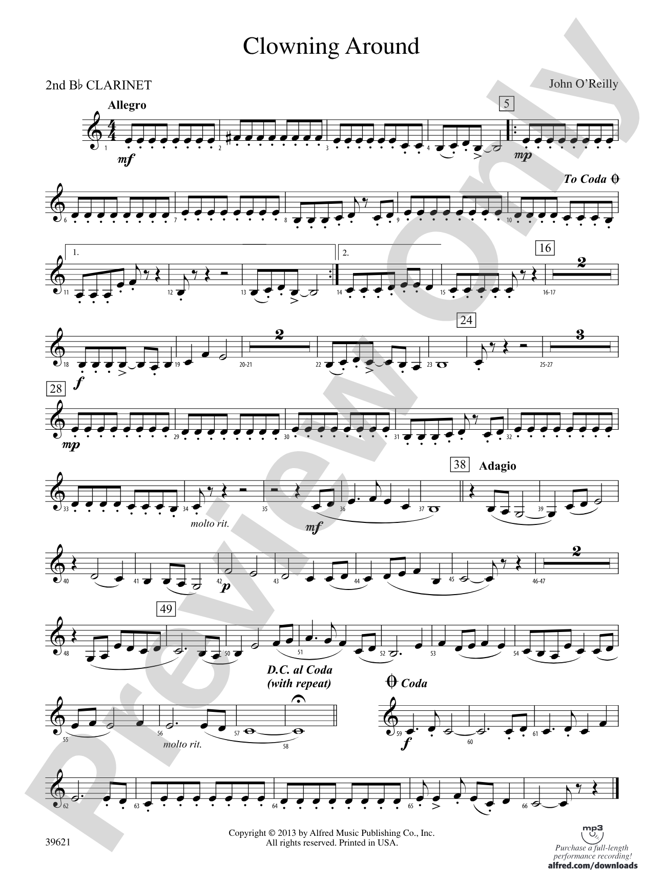 Clowning Around: 2nd B-flat Clarinet