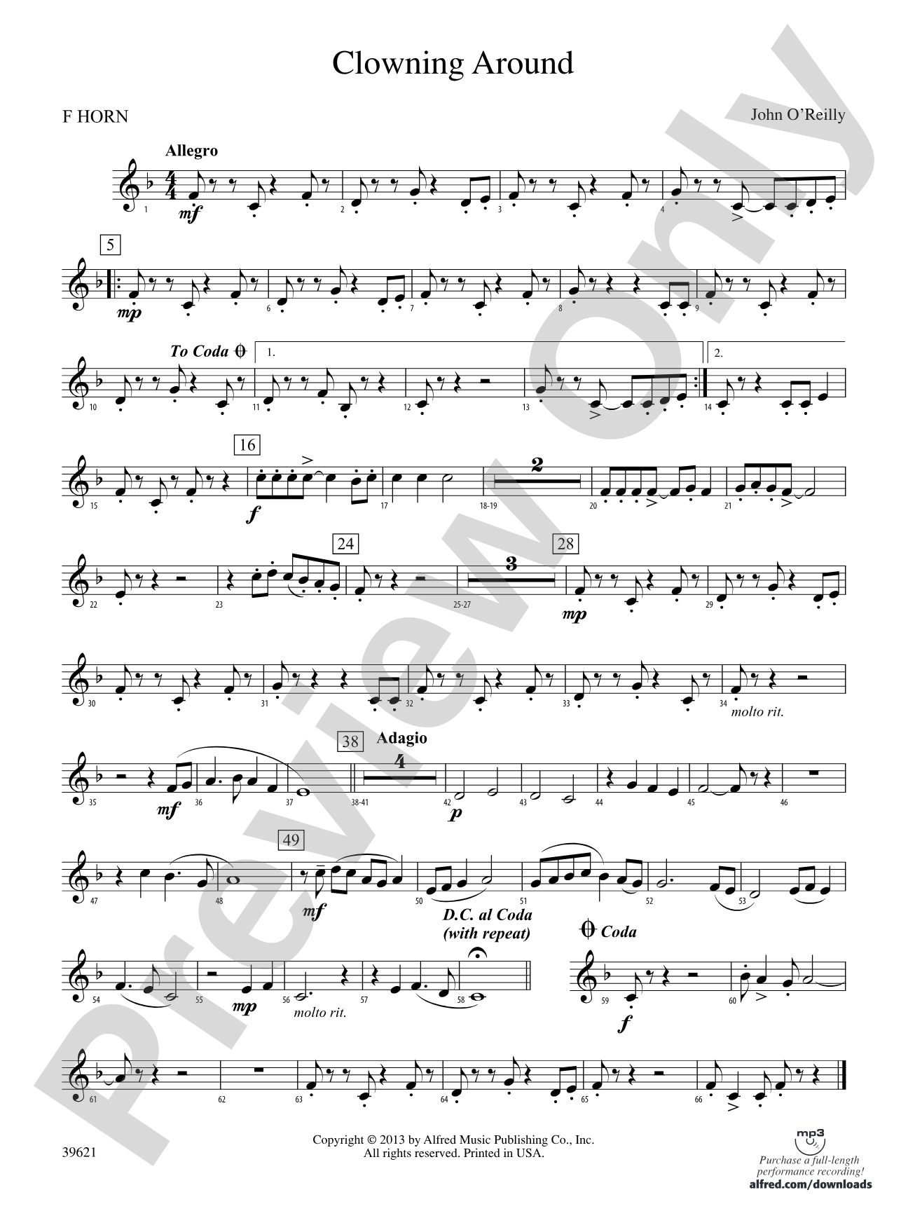 Clowning Around: 1st F Horn