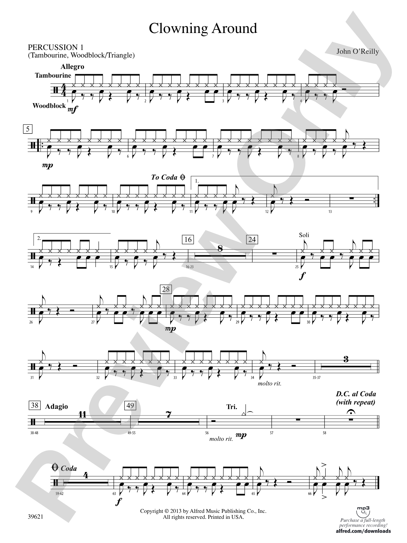 Clowning Around: 1st Percussion