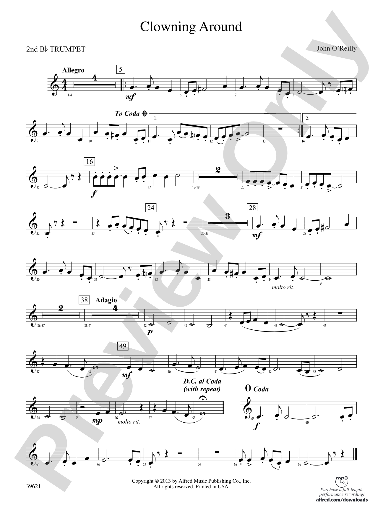 Clowning Around: 2nd B-flat Trumpet