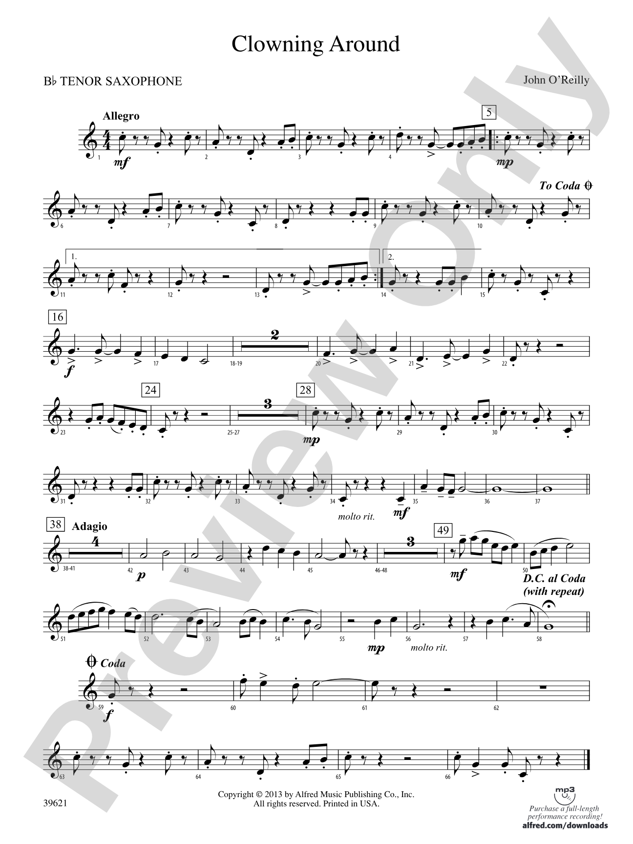 Clowning Around: B-flat Tenor Saxophone