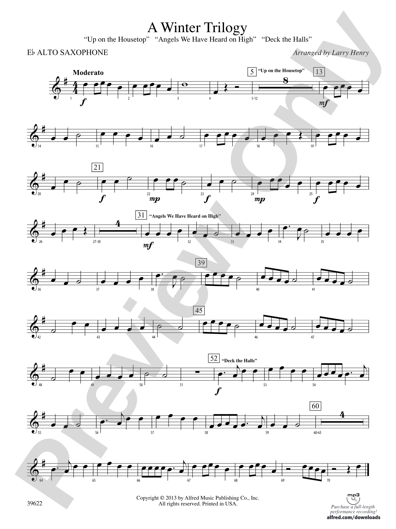 A Winter Trilogy: E-flat Alto Saxophone
