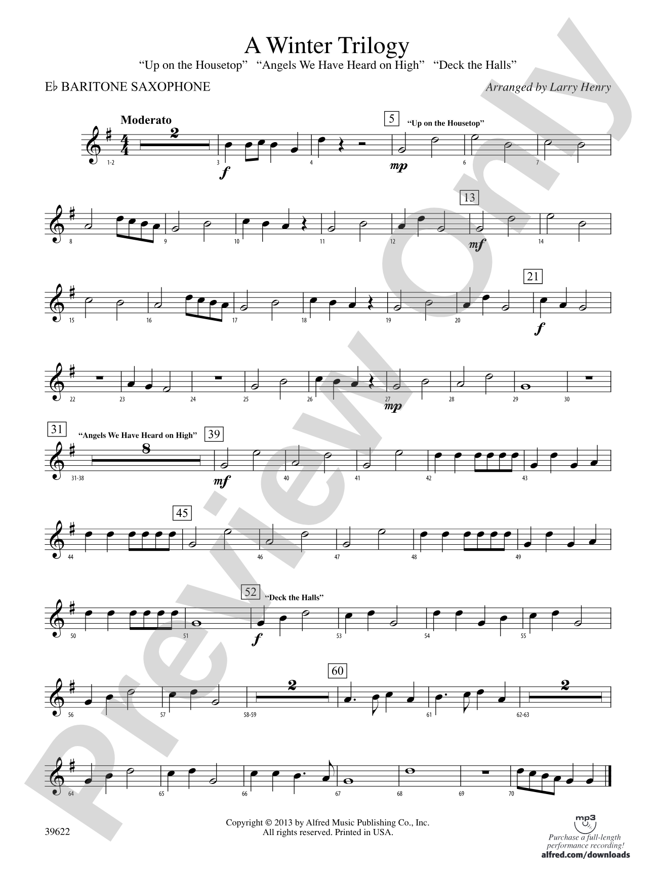 A Winter Trilogy: E-flat Baritone Saxophone