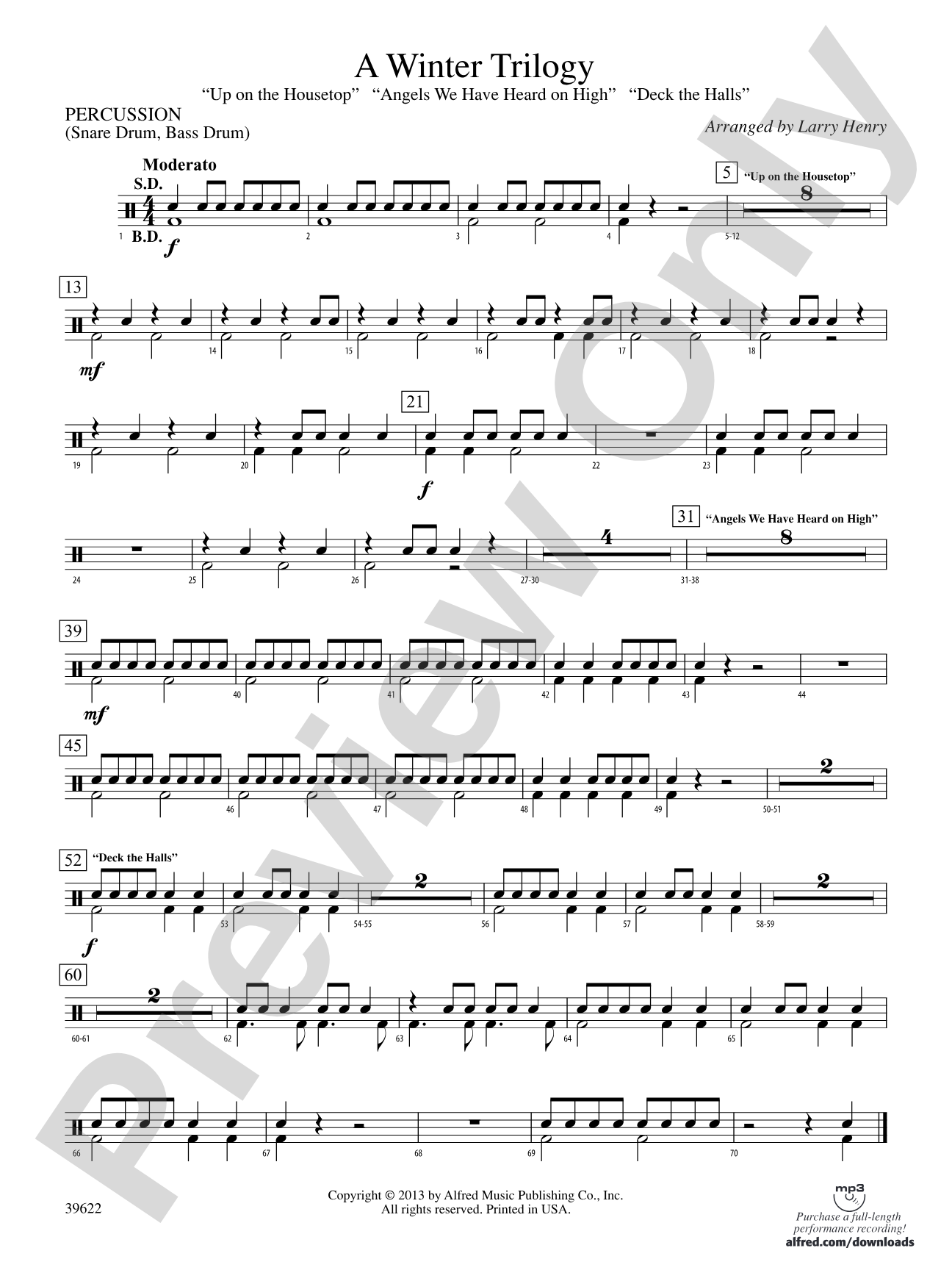 A Winter Trilogy: 1st Percussion