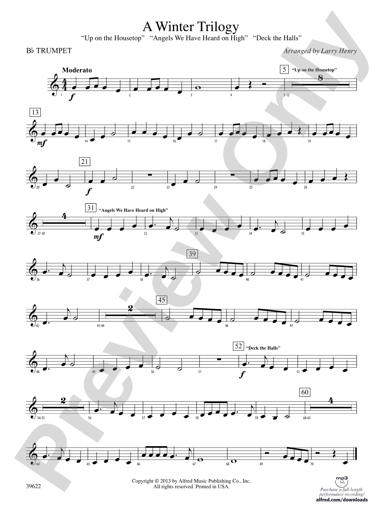 A Winter Trilogy: 1st B-flat Trumpet