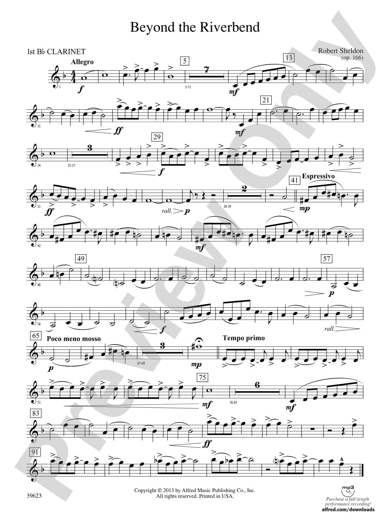 Beyond the Riverbend: 1st B-flat Clarinet