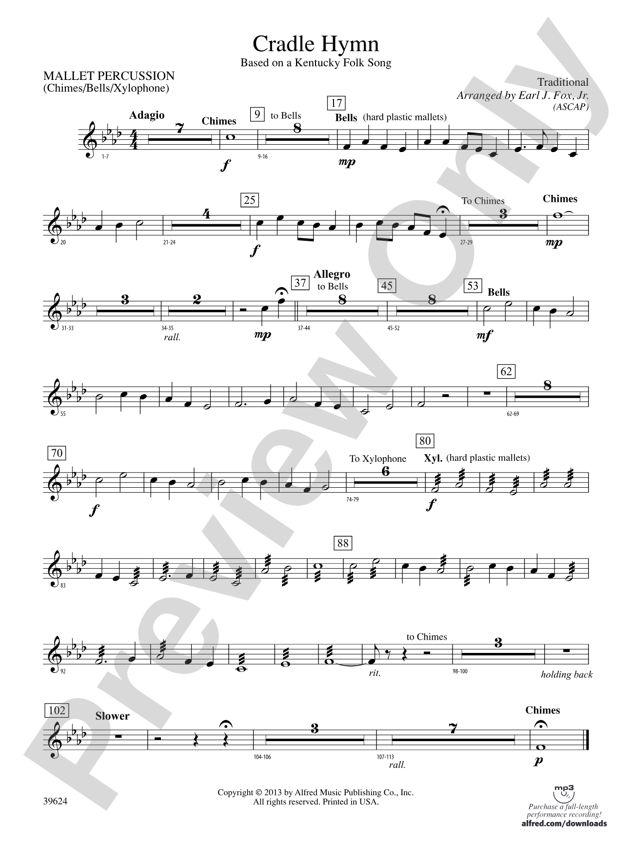 Cradle Hymn: Mallets