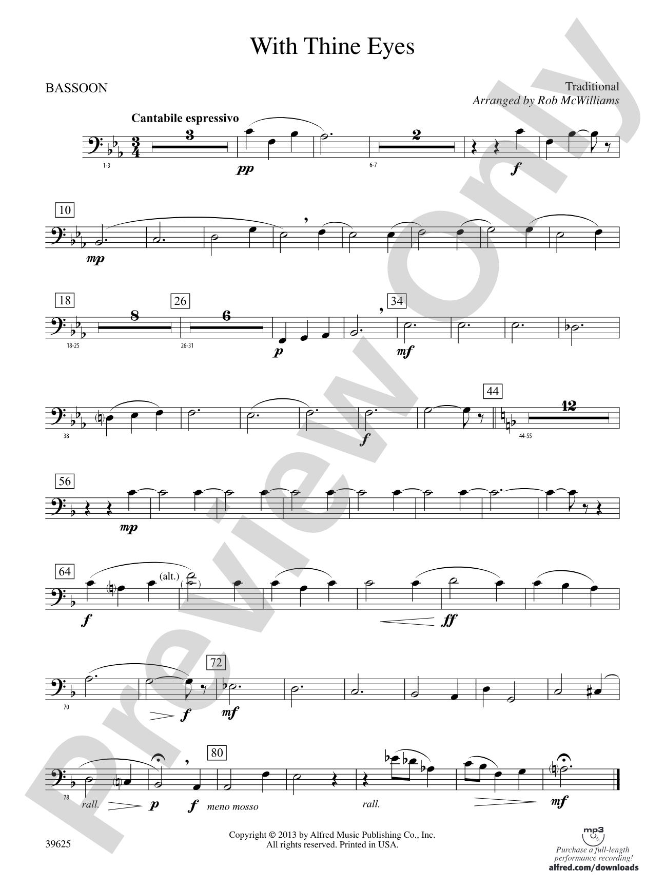 With Thine Eyes: Bassoon