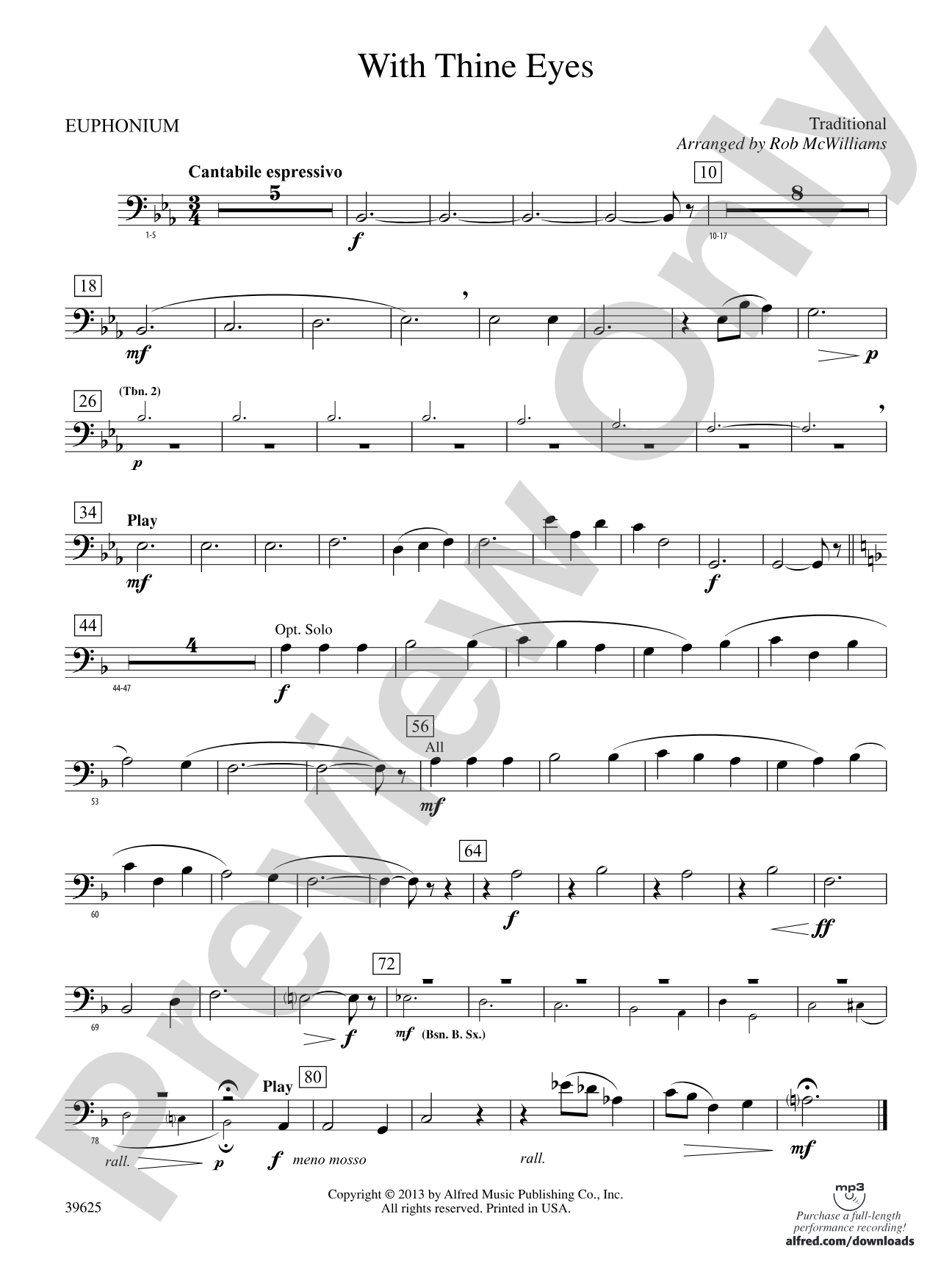 With Thine Eyes: Baritone B.C.
