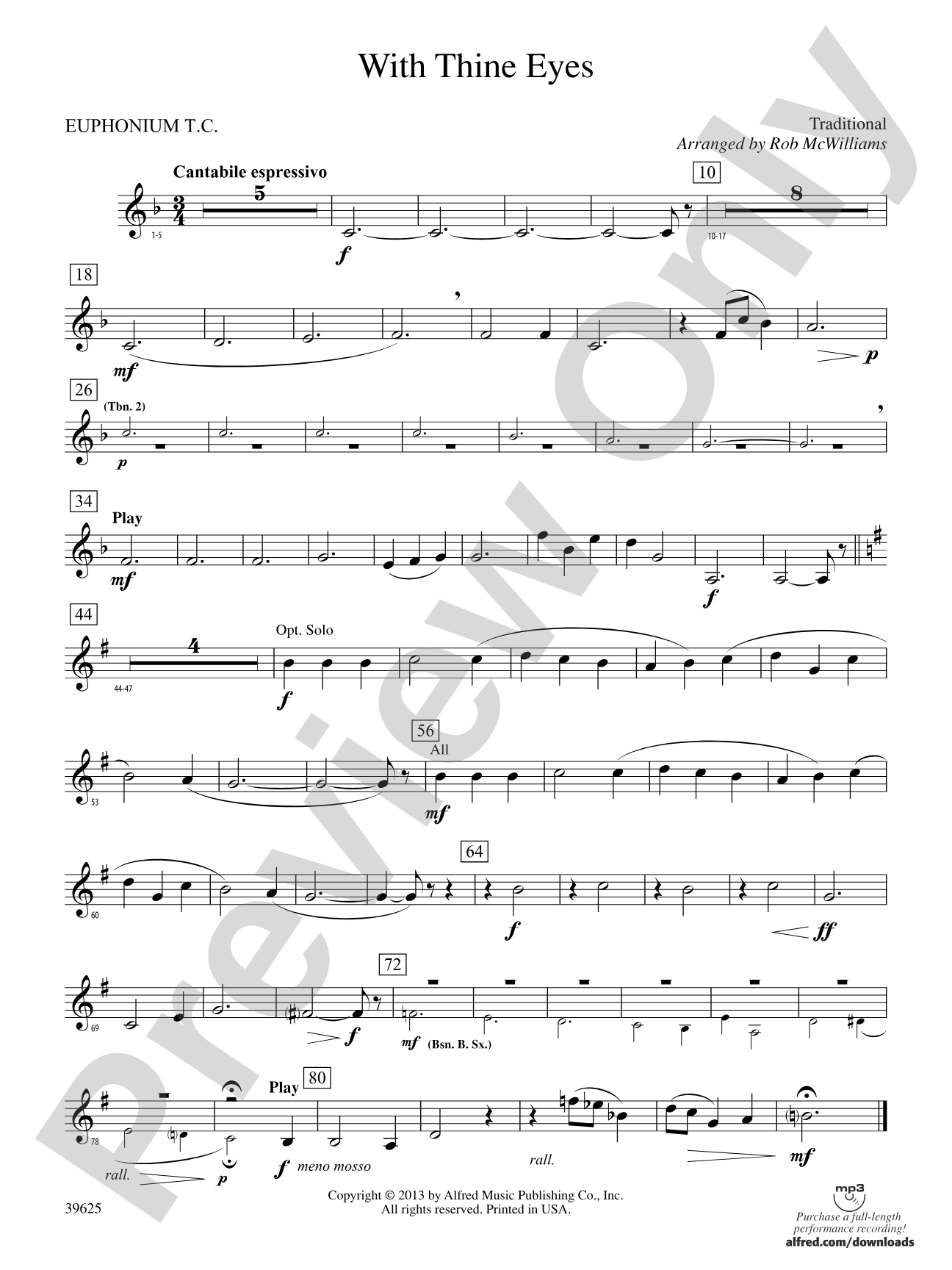 With Thine Eyes: Baritone T.C.