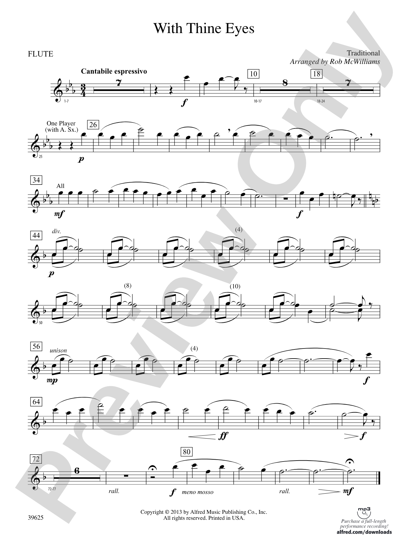 With Thine Eyes: Flute