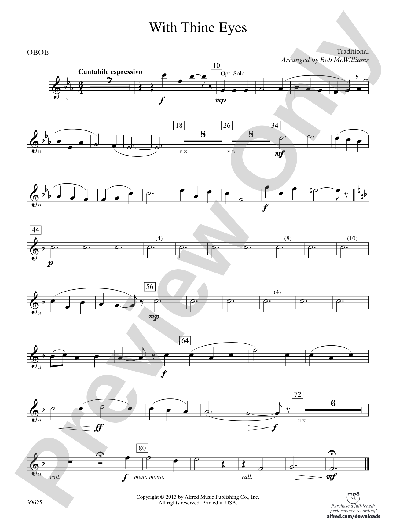 With Thine Eyes: Oboe