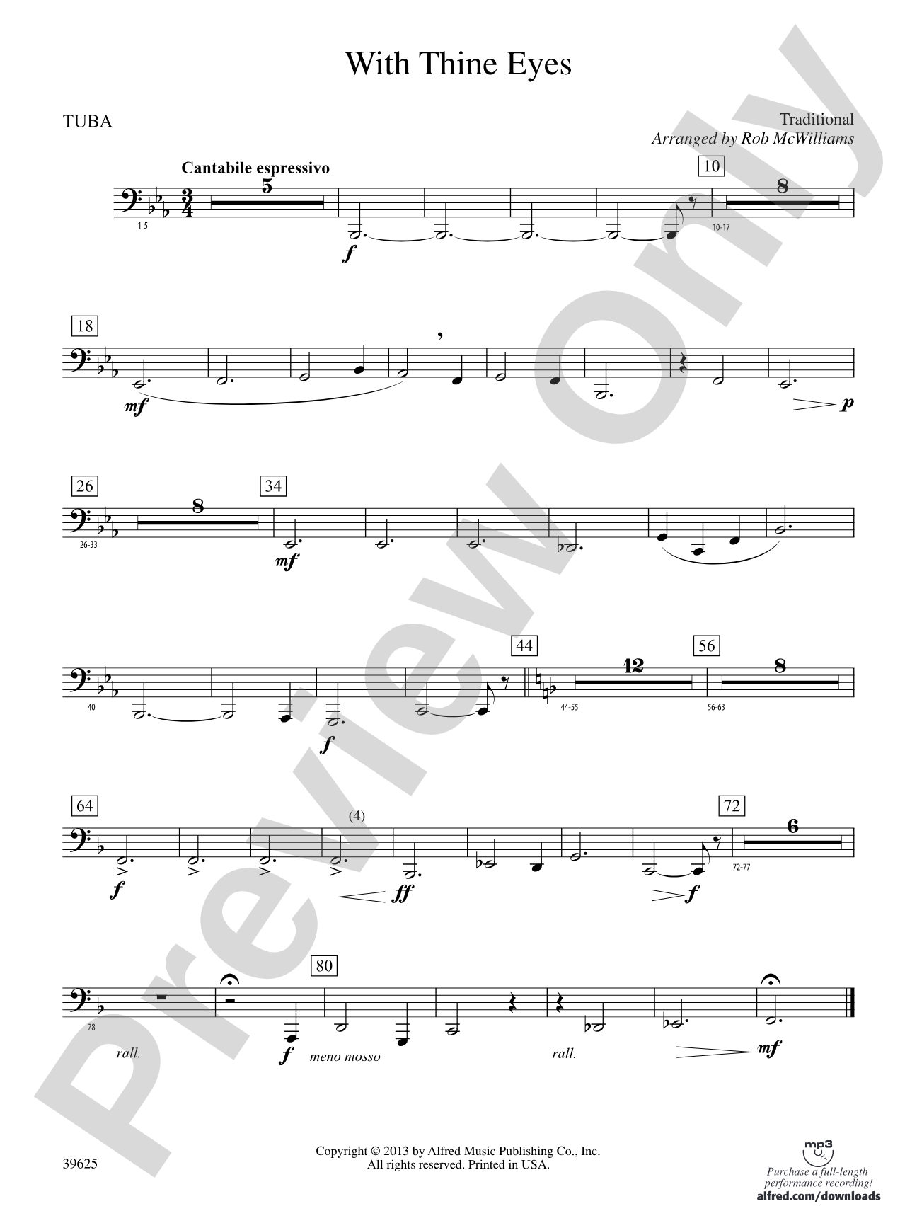 With Thine Eyes: Tuba