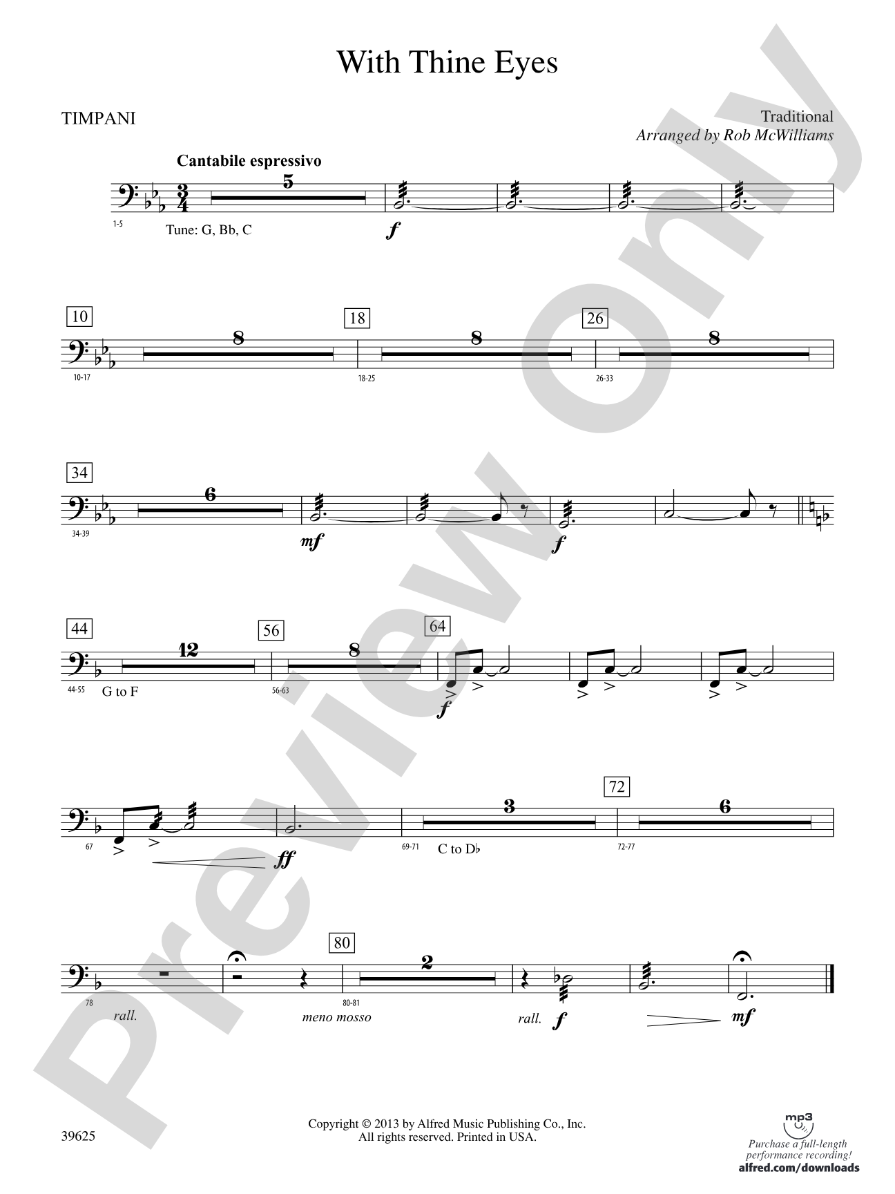 With Thine Eyes: Timpani