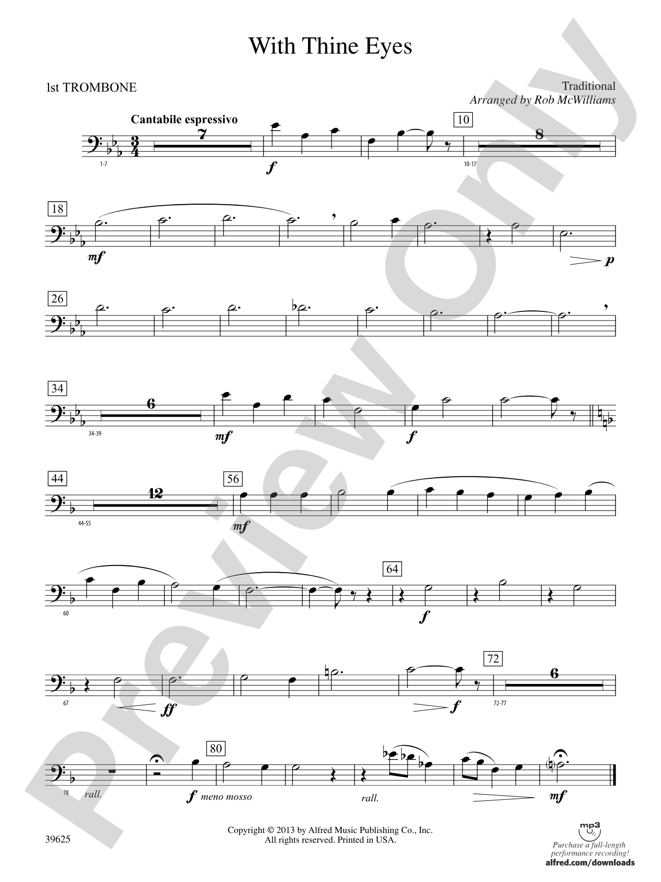 With Thine Eyes: 1st Trombone