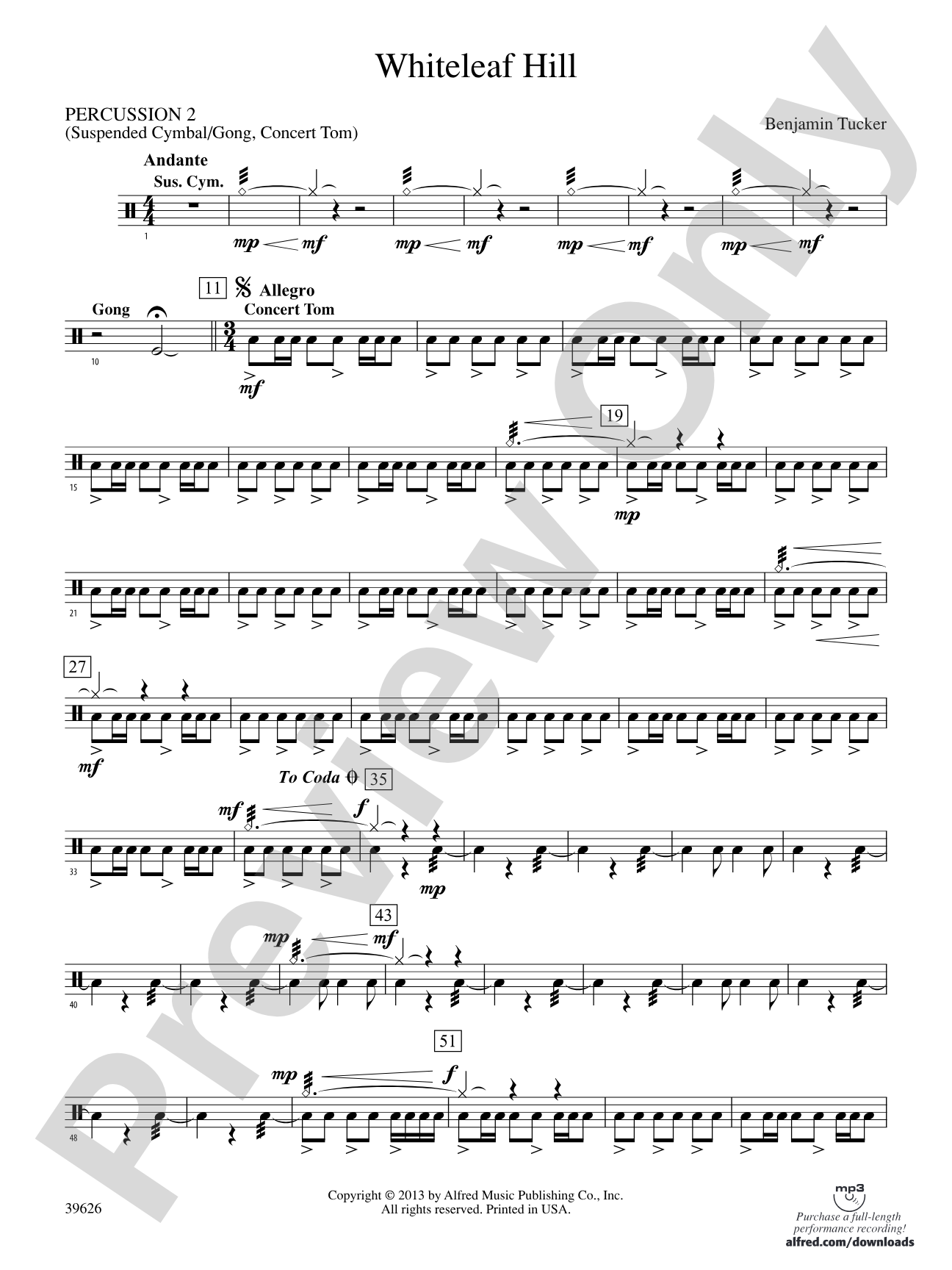 Whiteleaf Hill: 2nd Percussion