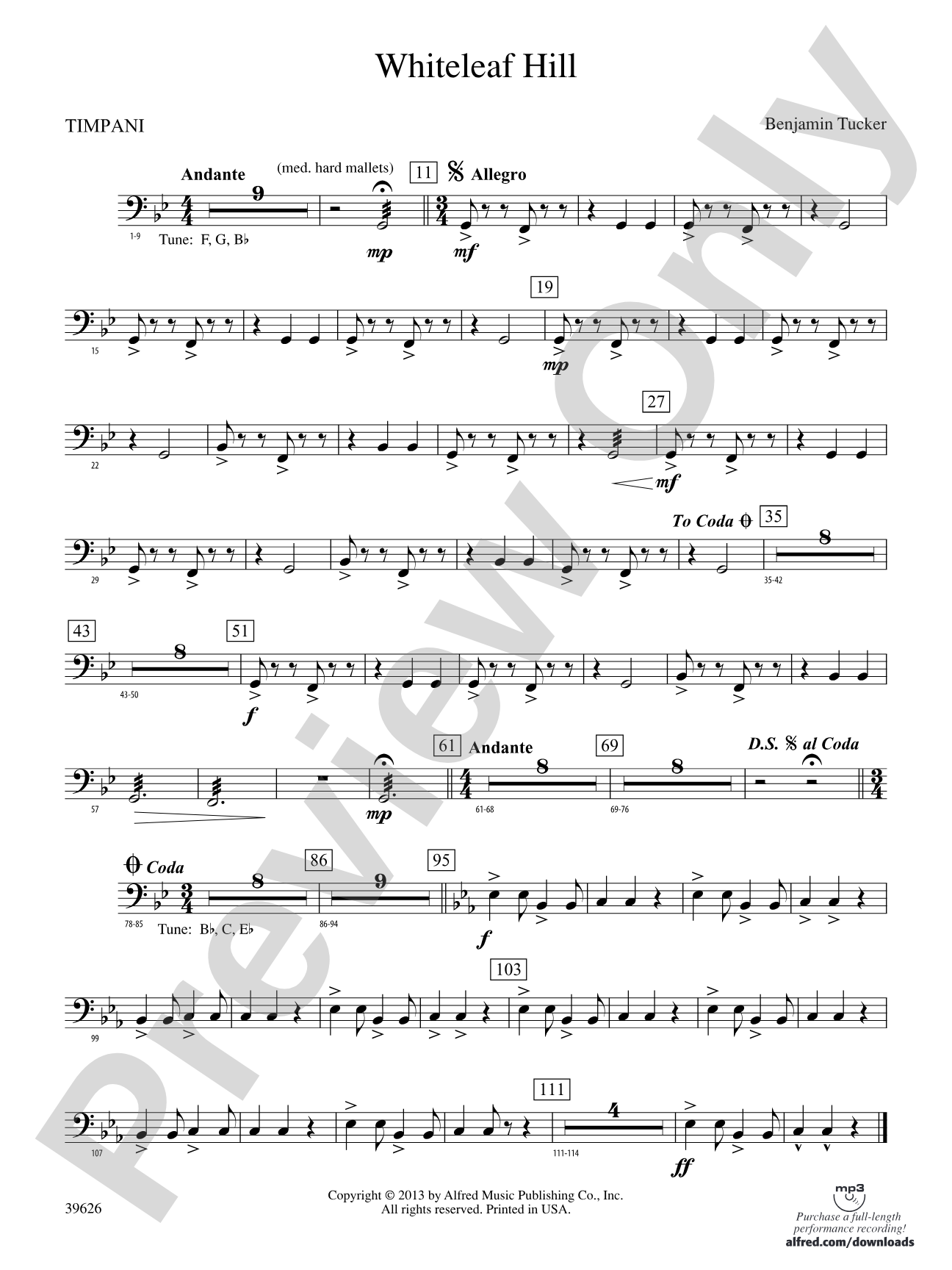 Whiteleaf Hill: Timpani