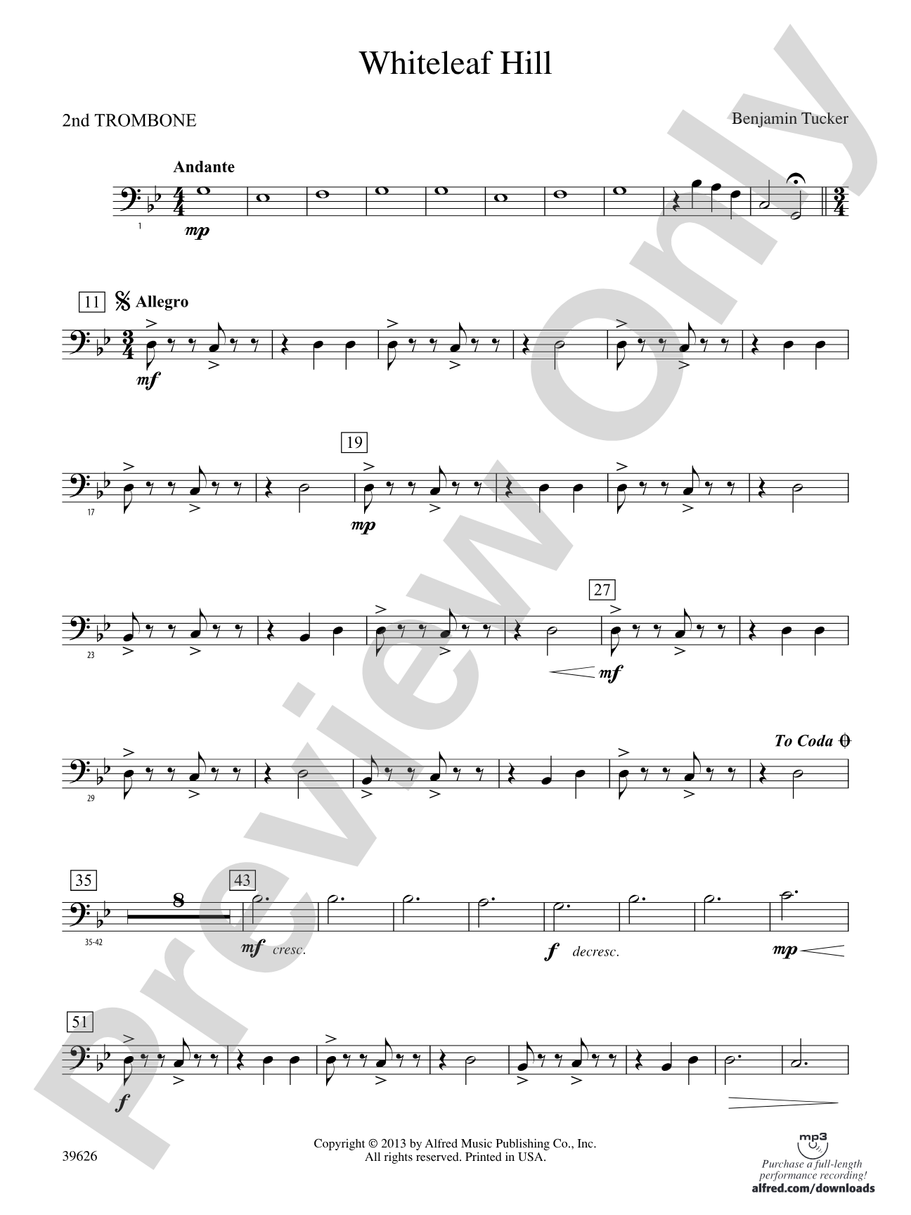 Whiteleaf Hill: 2nd Trombone