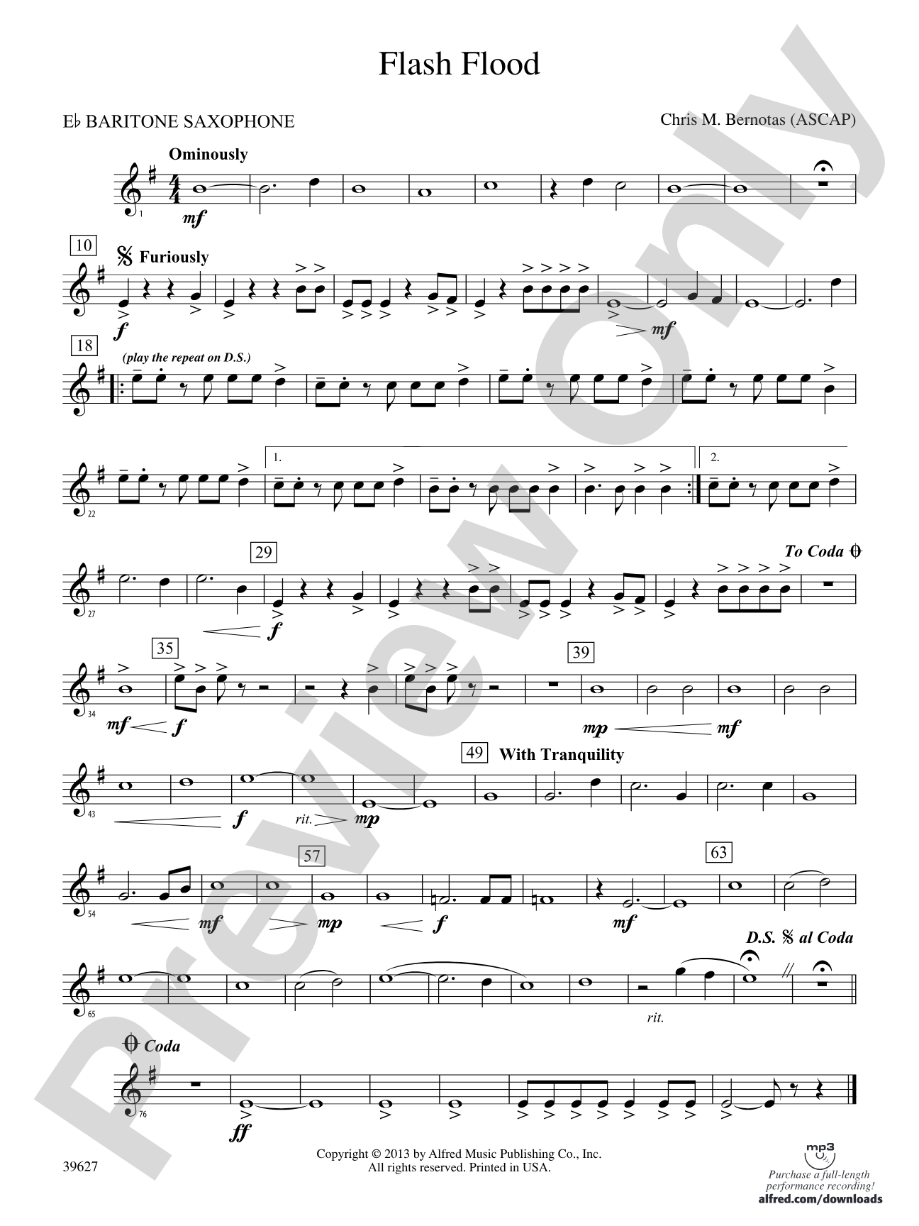 Flash Flood: E-flat Baritone Saxophone
