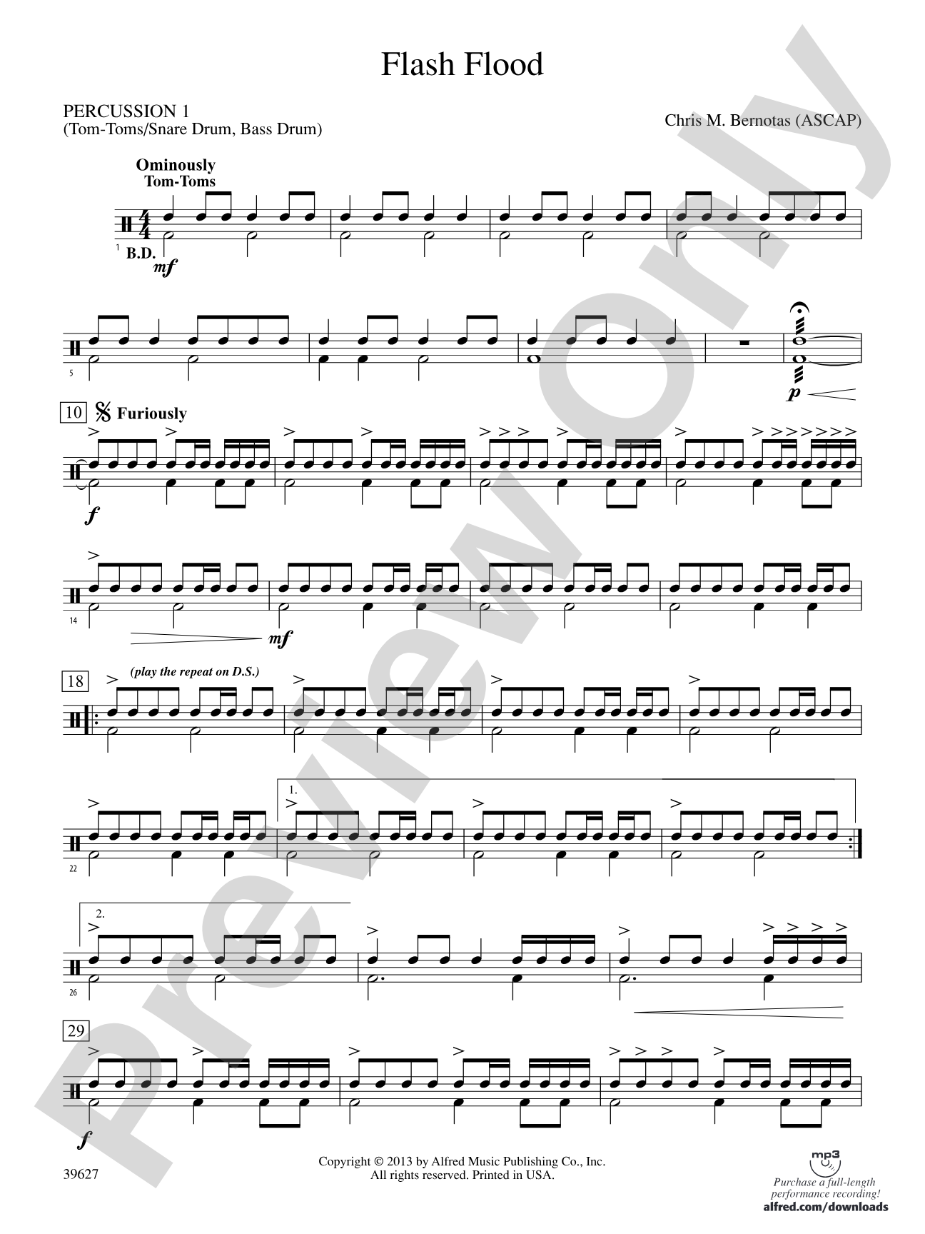 Flash Flood: 1st Percussion