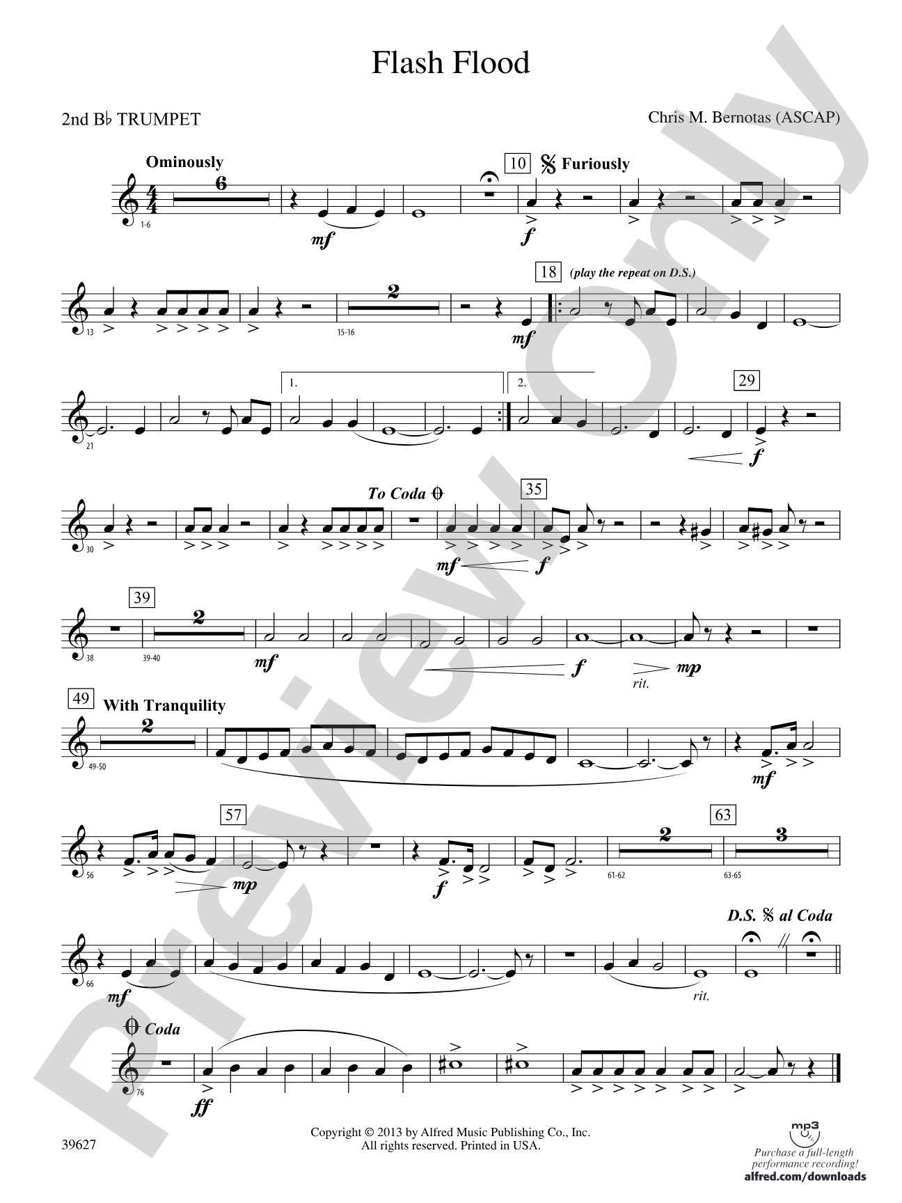 Flash Flood: 2nd B-flat Trumpet