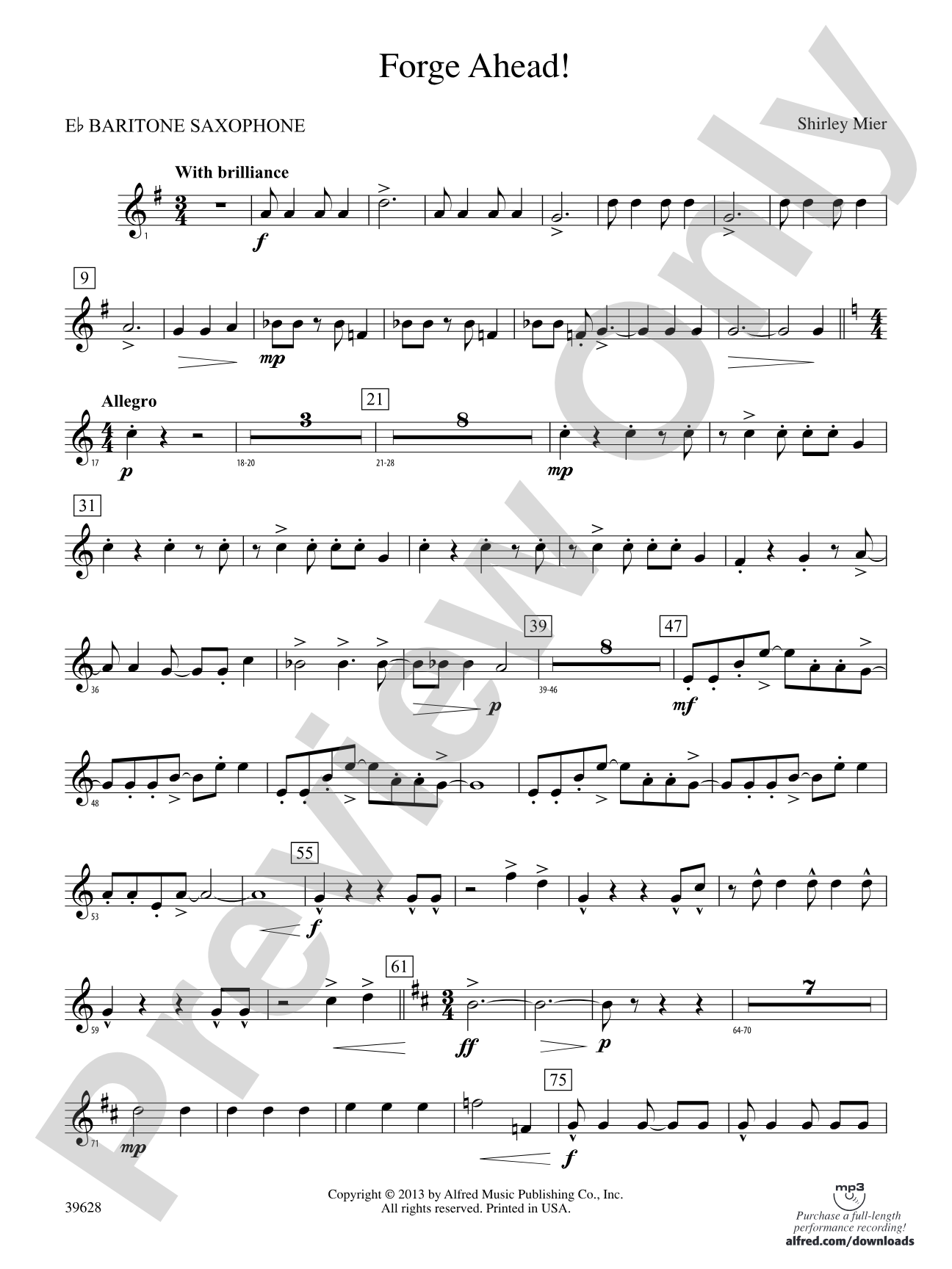 Forge Ahead!: E-flat Baritone Saxophone