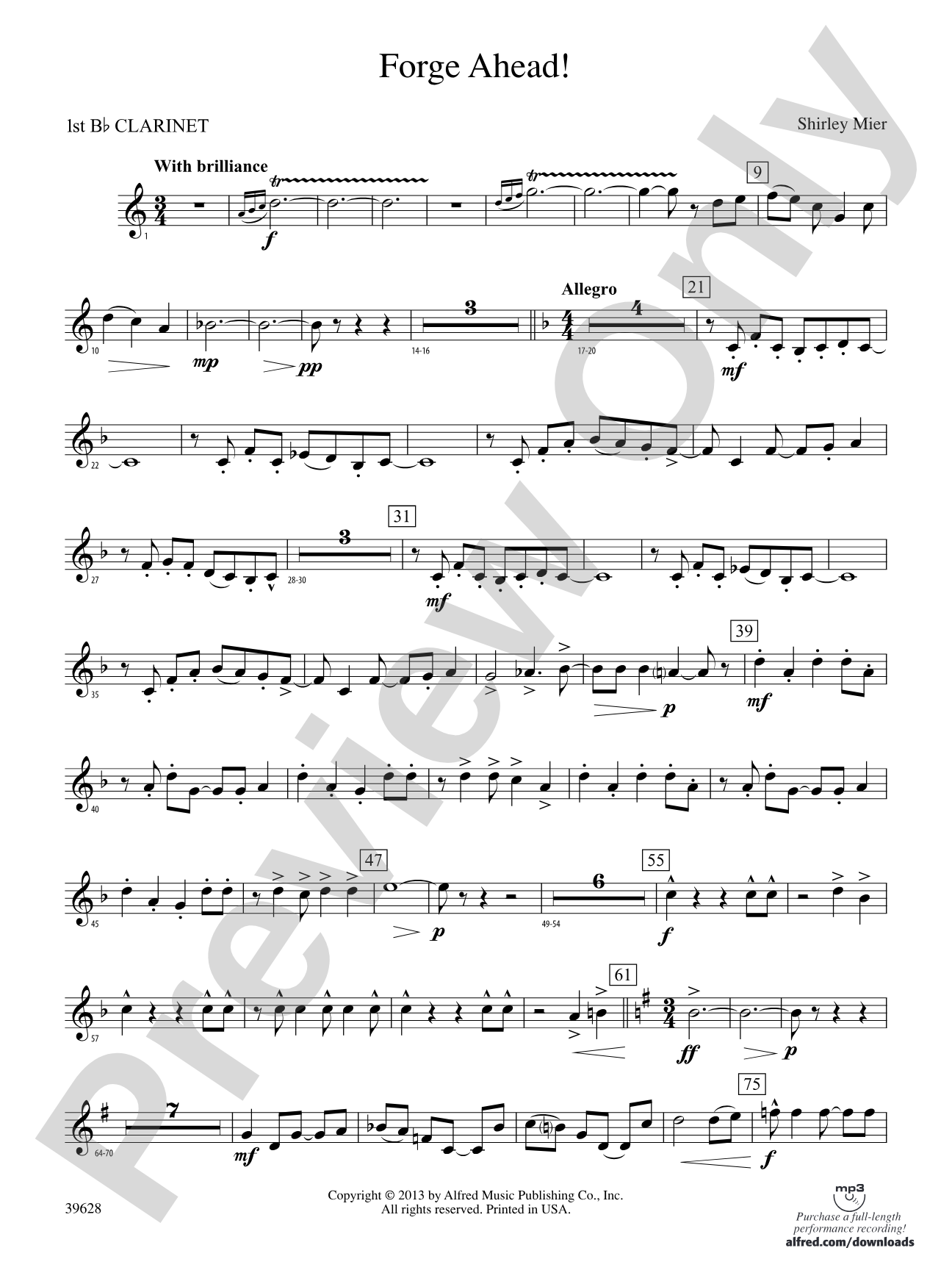 Forge Ahead!: 1st B-flat Clarinet