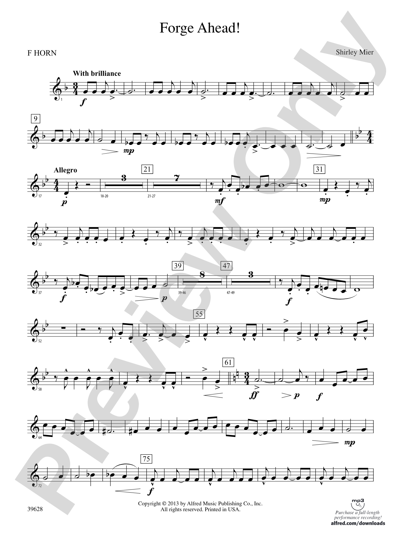 Forge Ahead!: 1st F Horn