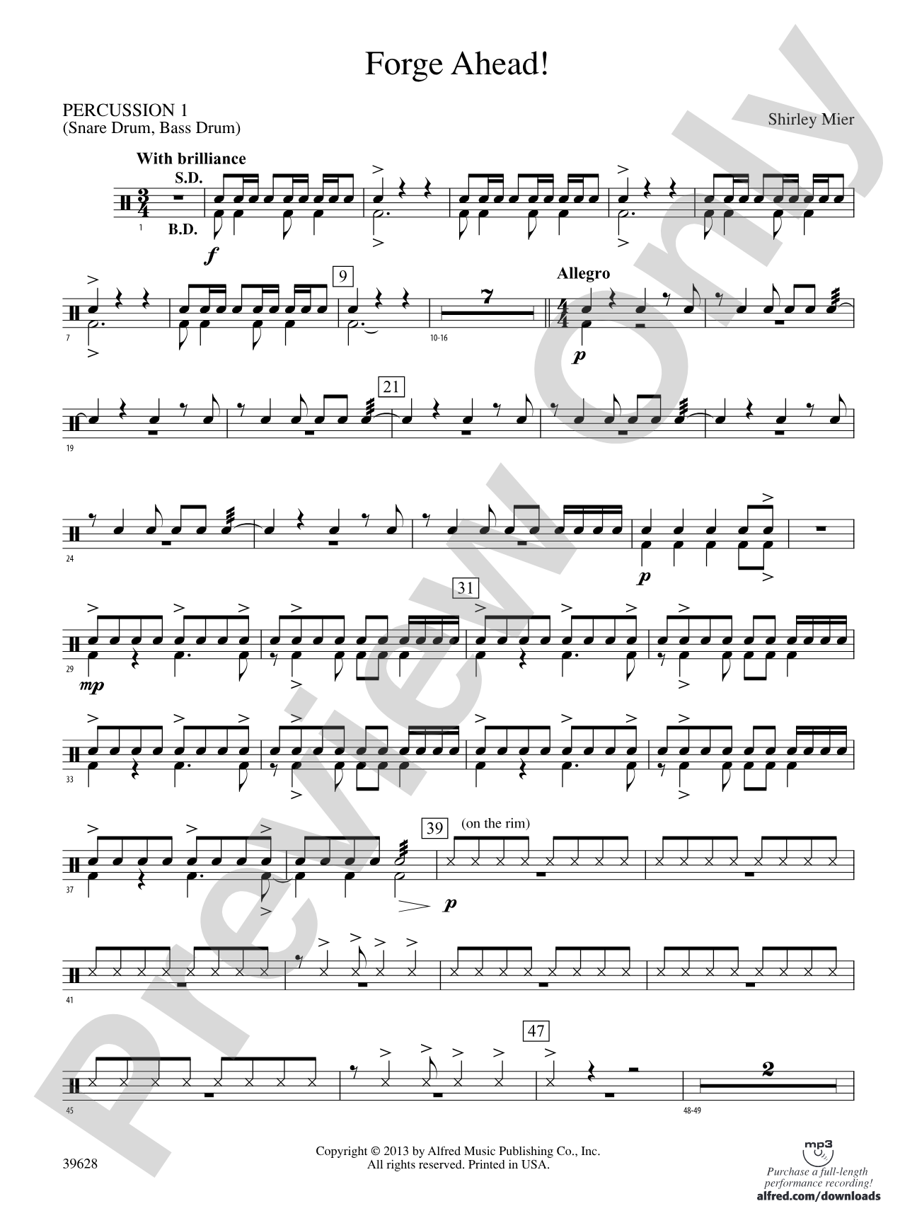 Forge Ahead!: 1st Percussion