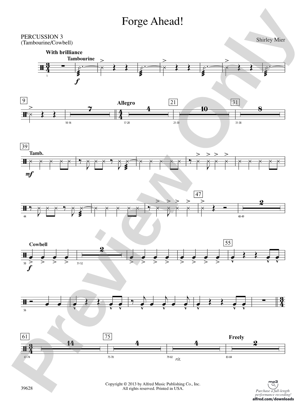 Forge Ahead!: 3rd Percussion